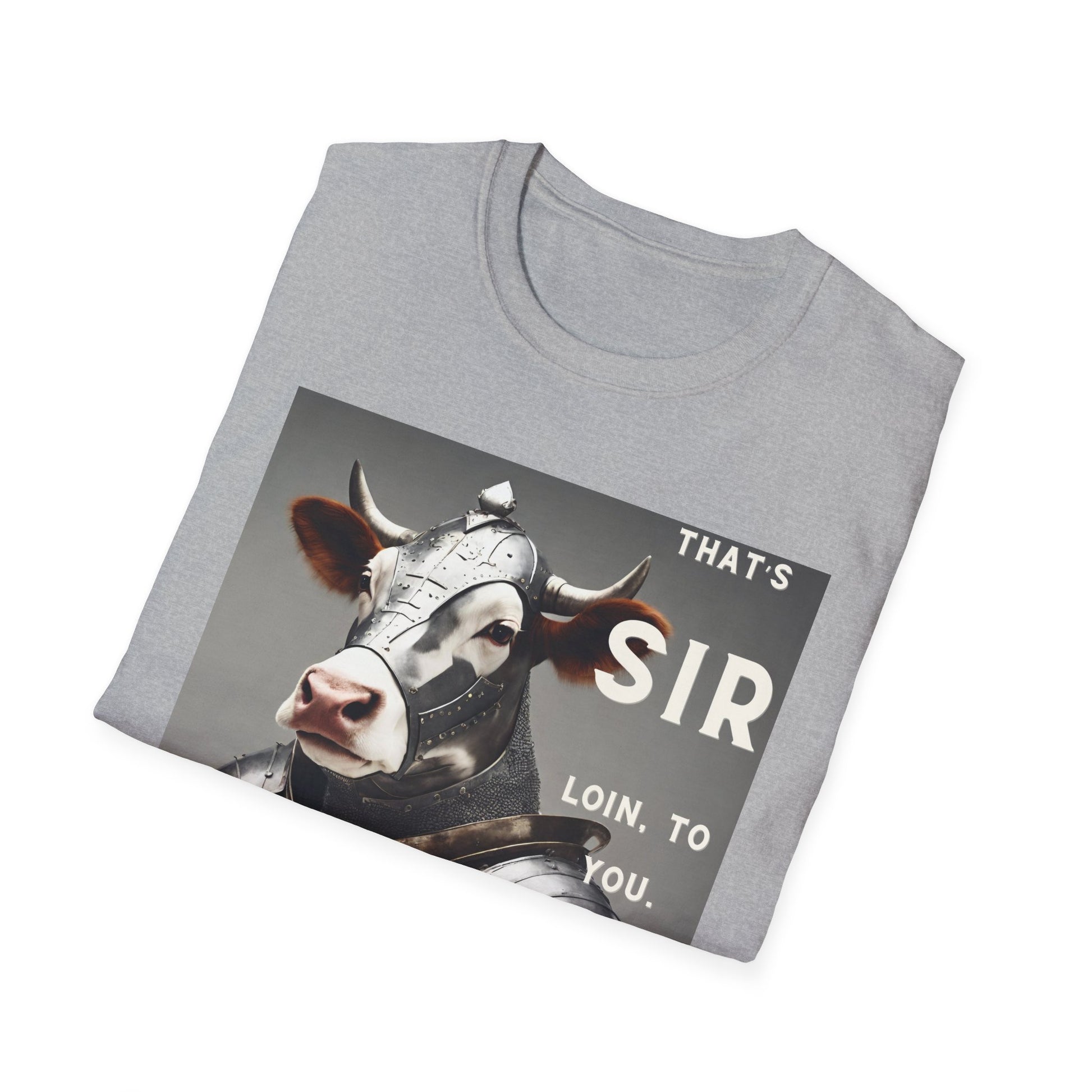 SIR Loin- Unisex Softstyle T-Shirt - aMOOsing Designs