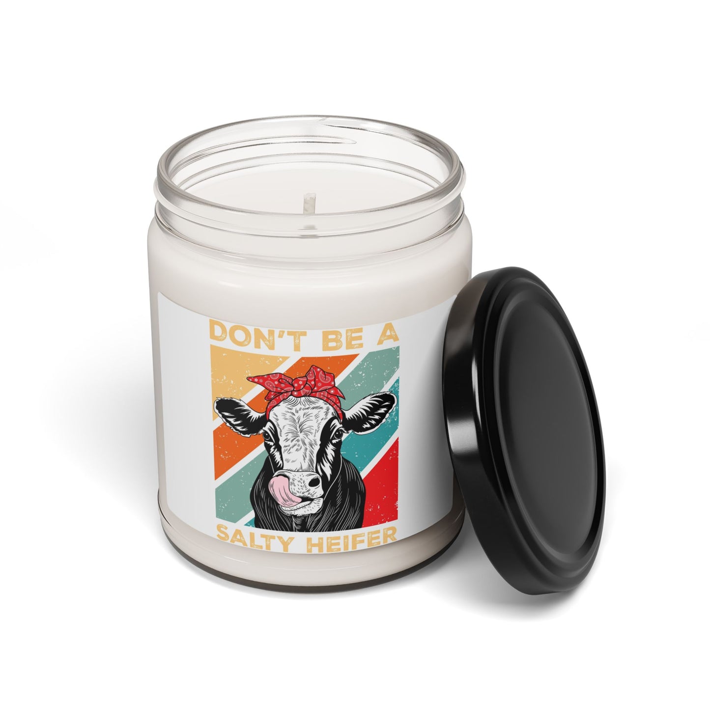 Funny Cow Scented Candle - Don't Be a Salty Heifer, Farmhouse Decor, Gift for Her, Cute Candle for Home, Country Living