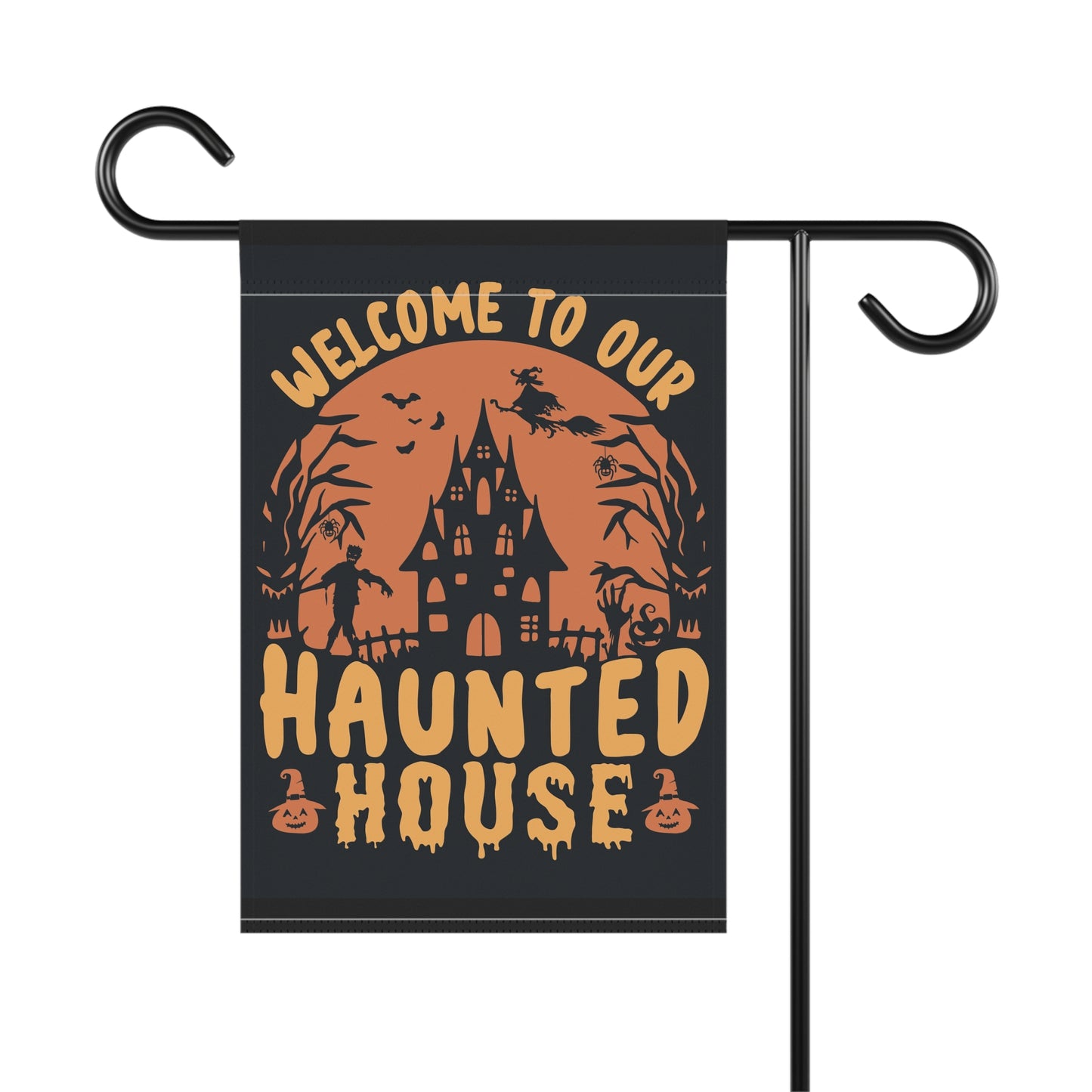 Halloween Garden Banner, Outdoor Decor, Spooky Welcome Flag, Fall Decor, Haunted House Banner, Yard Art, Halloween Decoration