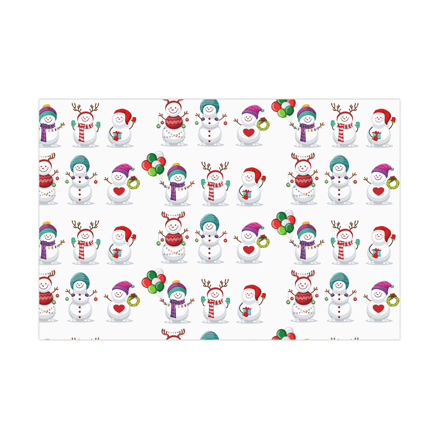 Gift Wrap Papers - Festive Snowman Holiday Cheer Wrapping Sheets - aMOOsing Designs