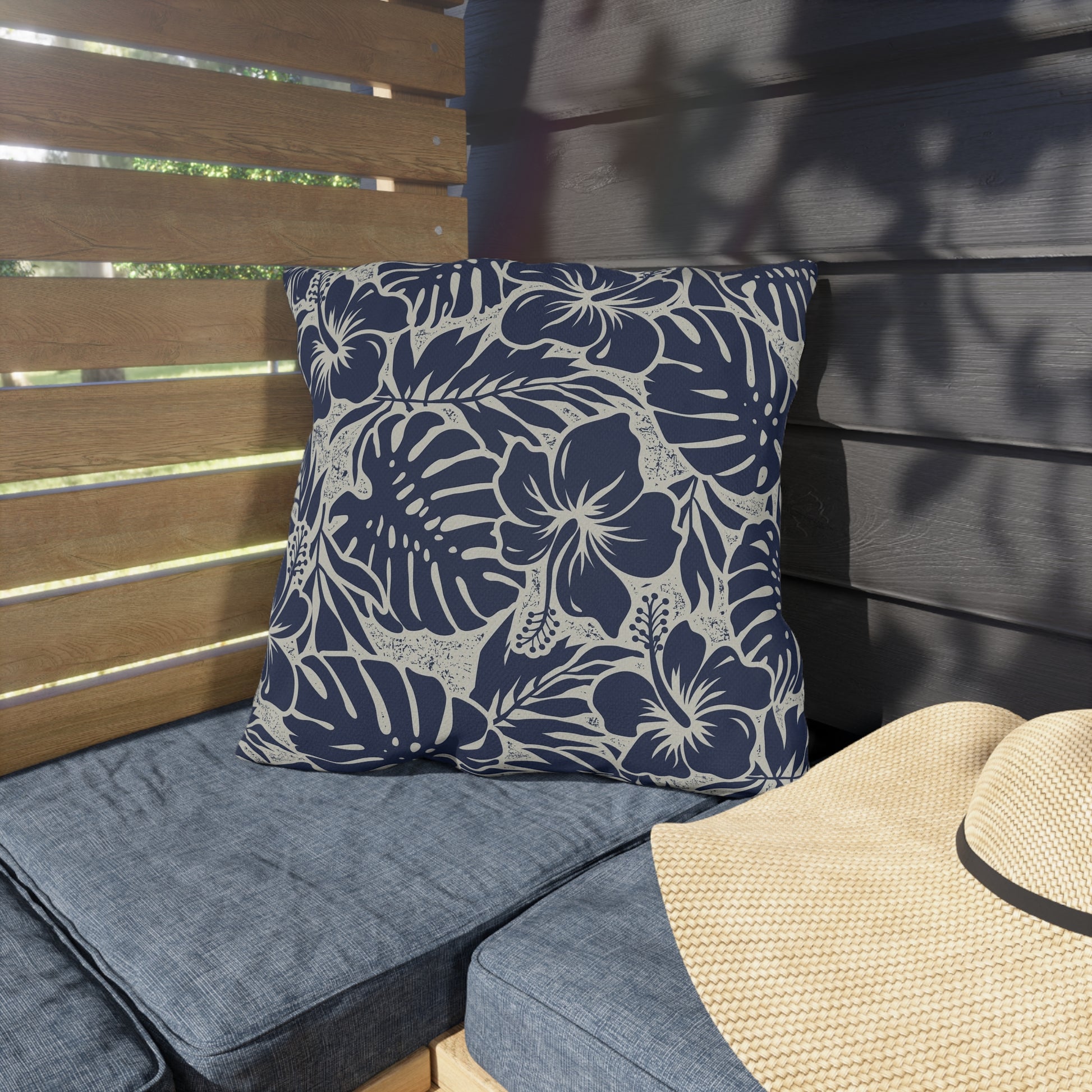 Tropical Outdoor Pillows - Elegant Home Decor, Garden Accessories, Patio Cushions, Summer Style, Nautical Vibe, Floral - aMOOsing Designs