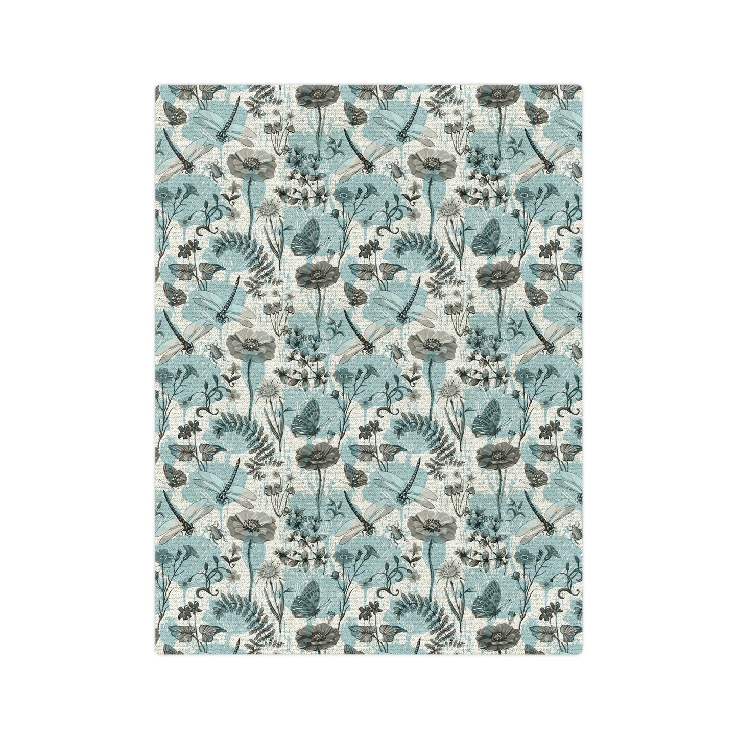 Floral Microfiber Blanket, Cozy Home Decor, Travel Throw, Gift for Nature Lovers, Soft Blanket for All Seasons, Elegant Indoor Styling