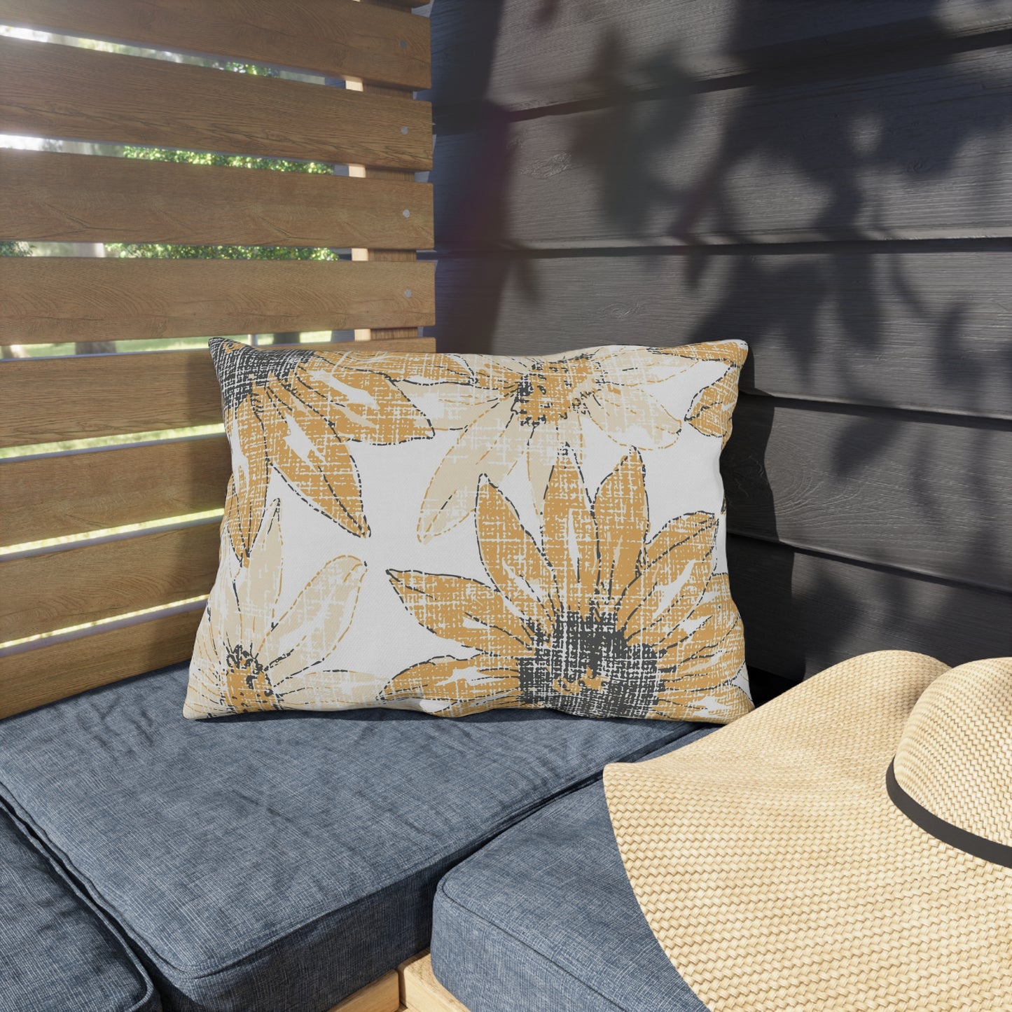 Sunflower Outdoor Pillows, Floral Patio Decor, Summer Cushions, Garden Pillow, Boho Home Accessories