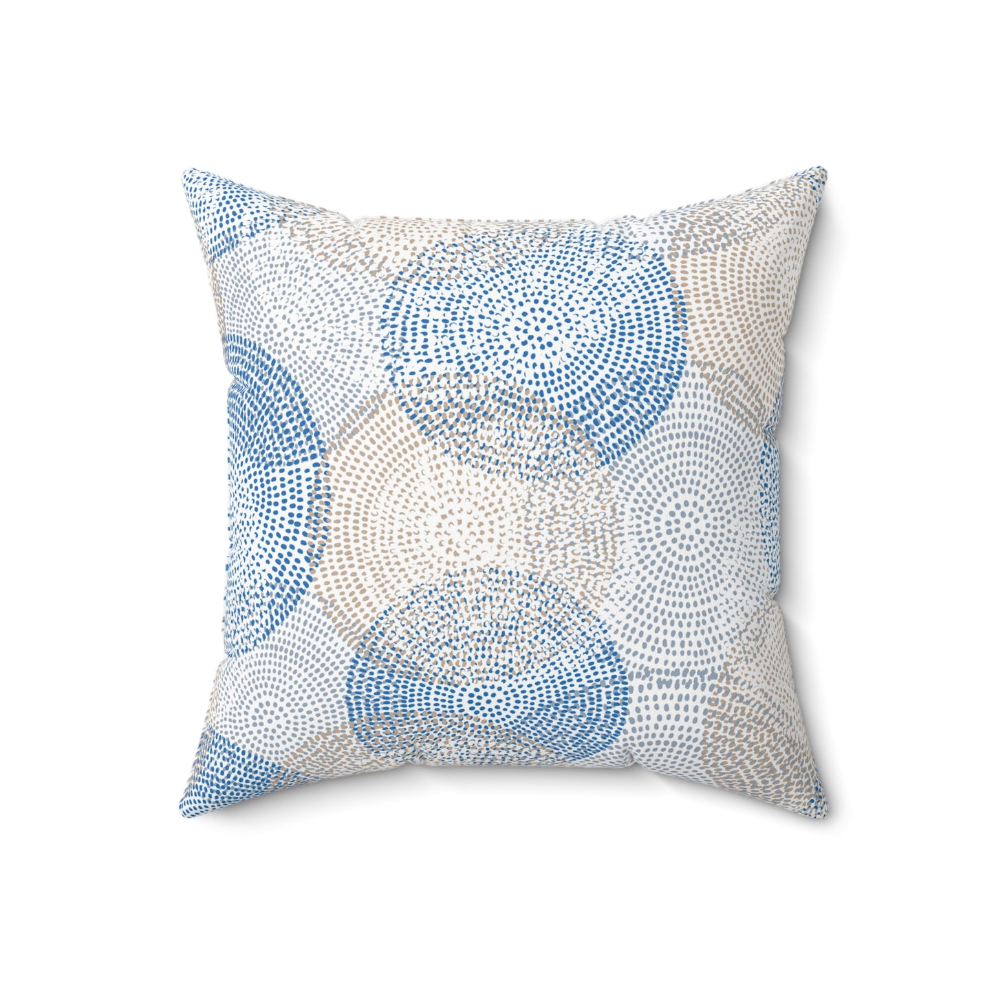 Abstract Blue Circle Pillow, Cozy Home Decor, Throw Pillow for Living Room, Bedroom Accent, Modern Cushion Cover, Unique Gift - aMOOsing Designs