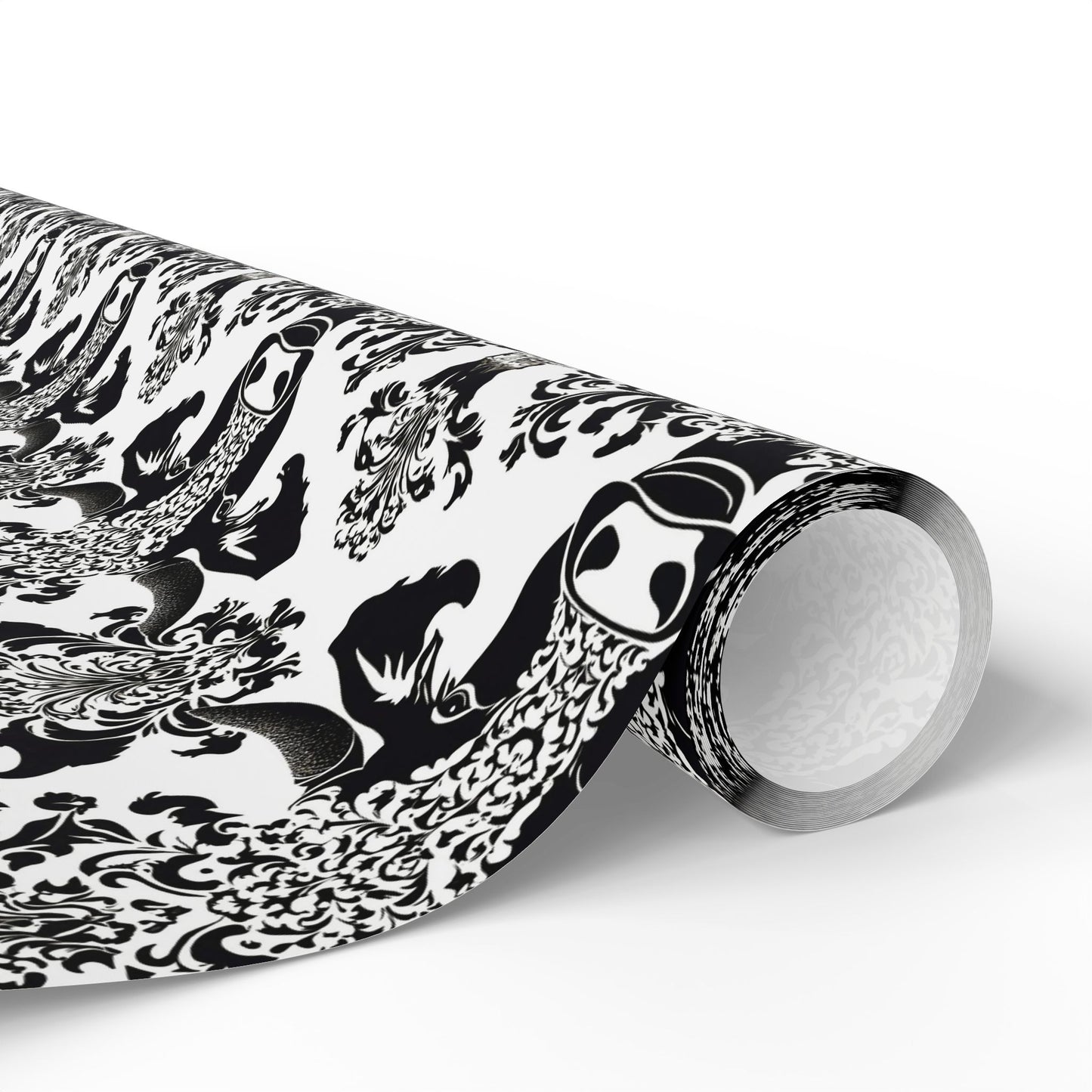 Elegant Wrapping Paper Roll, Versatile Gift Wrap for All Occasions, Black and White Vintage Design, Birthday, Wedding, Holiday, Special - aMOOsing Designs