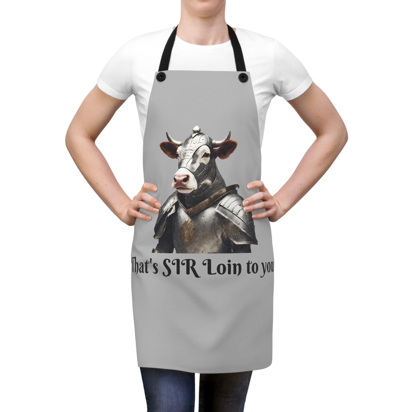 "Sir Loin Cooking Apron – The Noble Knight of the Grill!" 🐄⚔️🔥