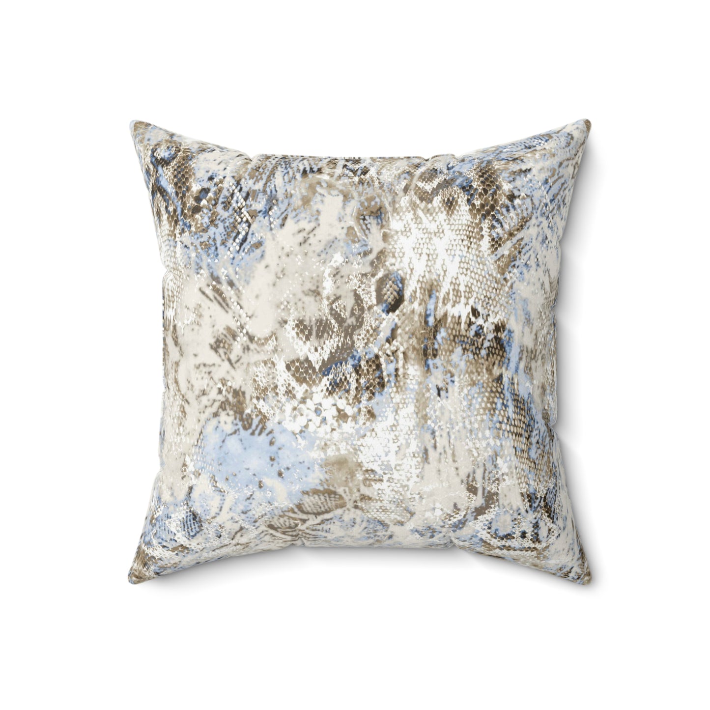 Snakeskin Print Decorative Pillow, Boho Home Decor, Couch Cushion, Cozy Living Room Accent, Unique Gift Idea - aMOOsing Designs