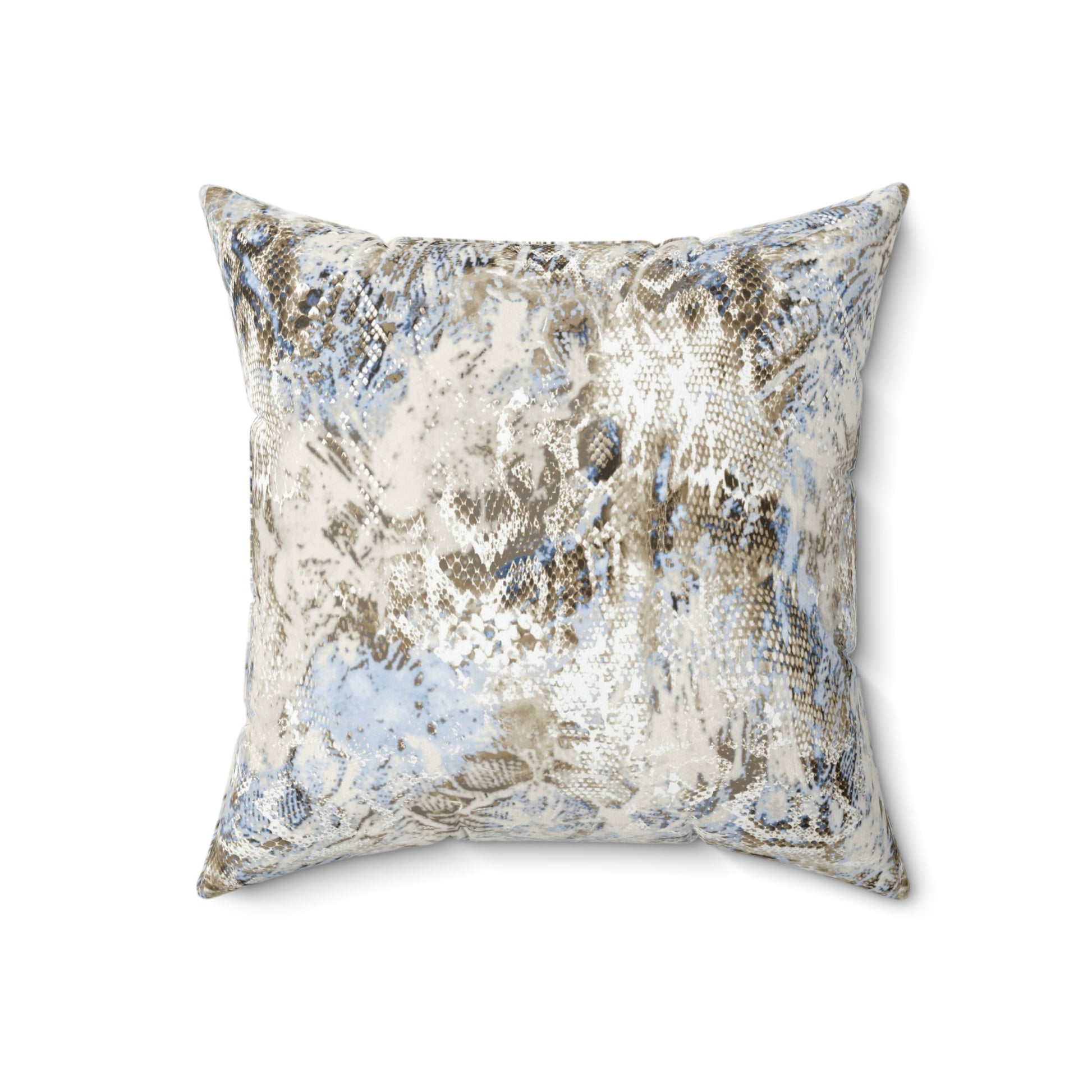 Snakeskin Print Decorative Pillow, Boho Home Decor, Couch Cushion, Cozy Living Room Accent, Unique Gift Idea - aMOOsing Designs