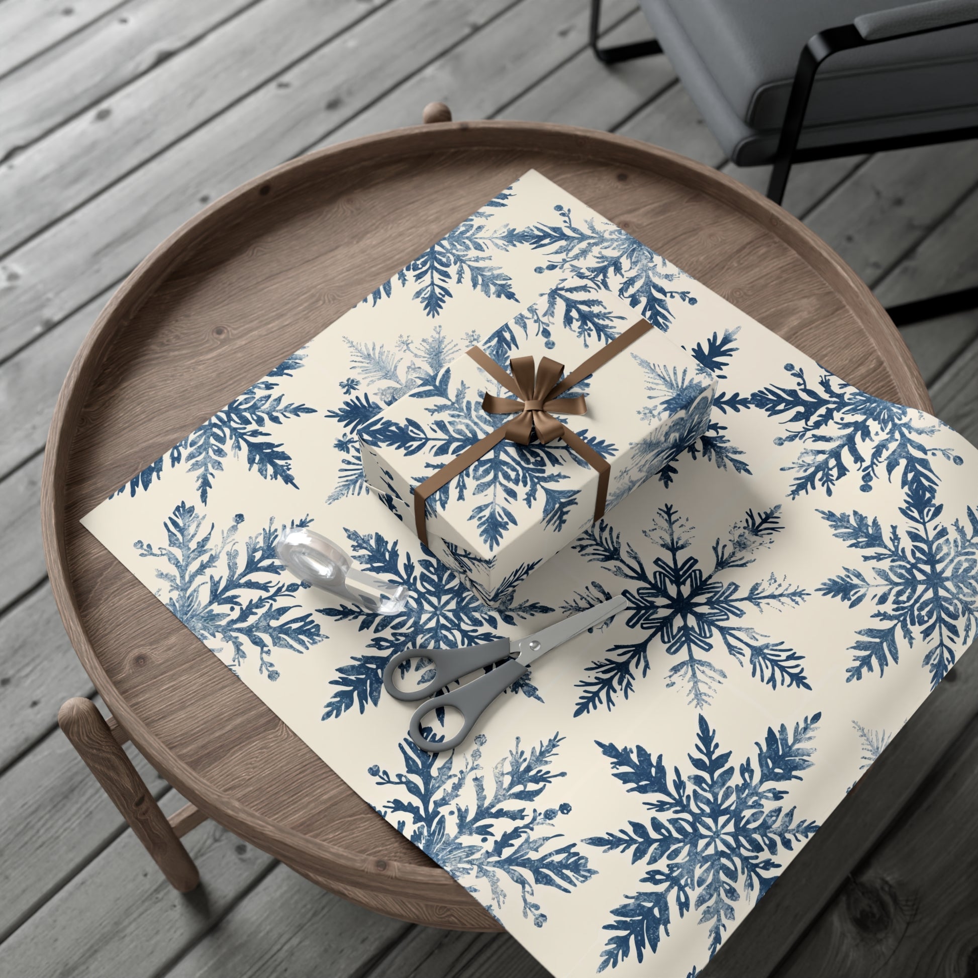 Elegant Snowflake Gift Wrap Papers - Perfect for Holidays and Celebrations - aMOOsing Designs