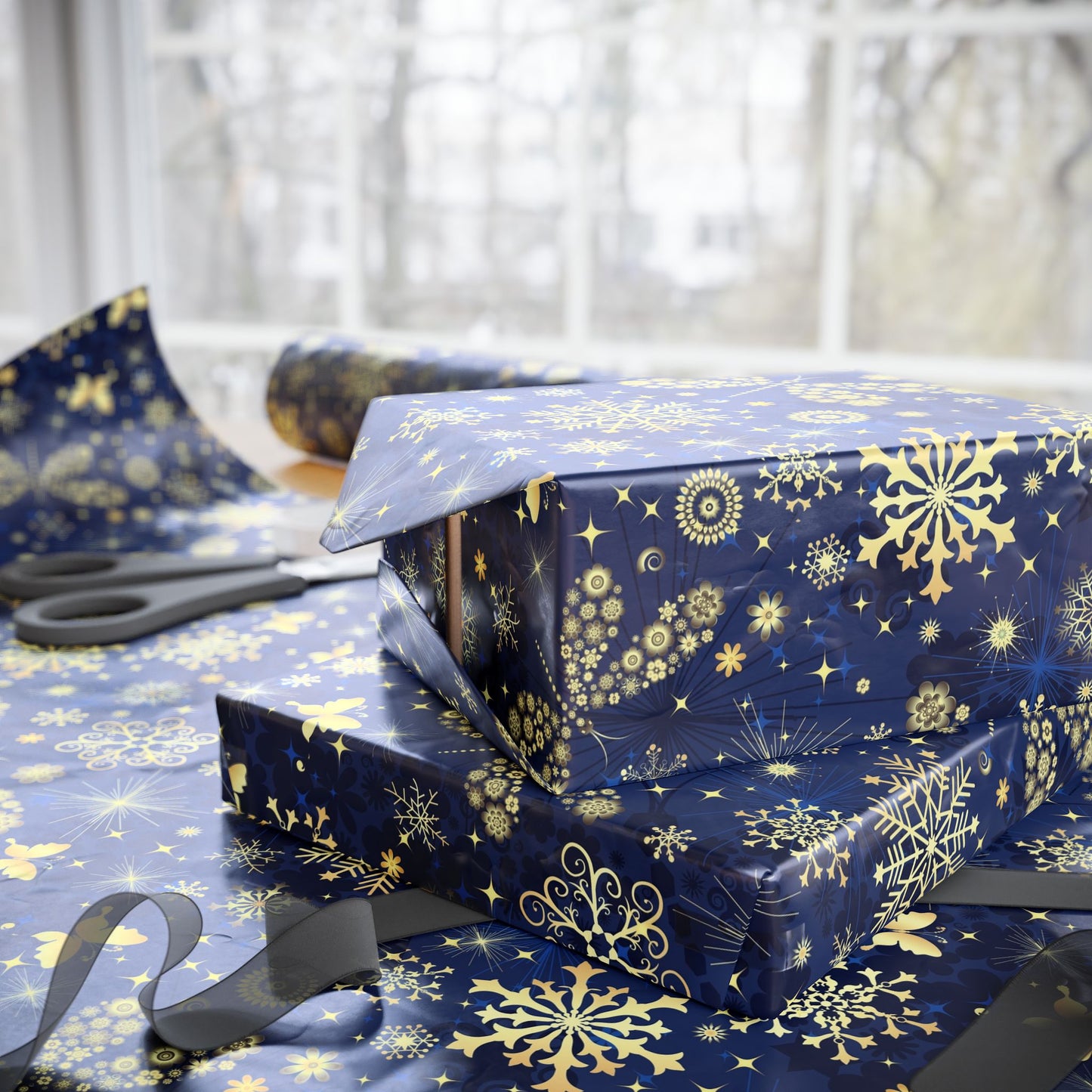 Elegant Holiday Wrapping Paper - Festive Gift Wrap, Christmas, Winter Celebrations, Eco-Friendly, Decorative Packaging