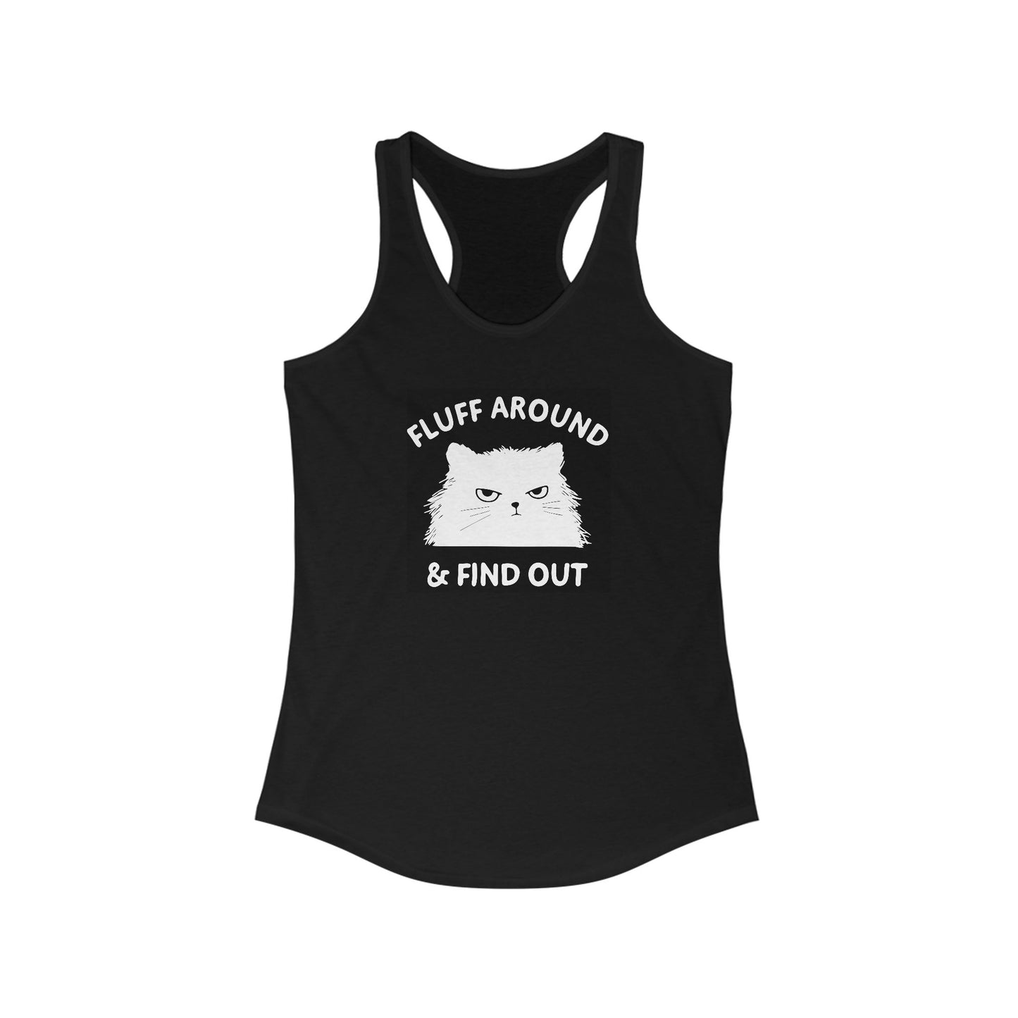 Fluff Around & Find Out Women's Racerback Tank - aMOOsing Designs