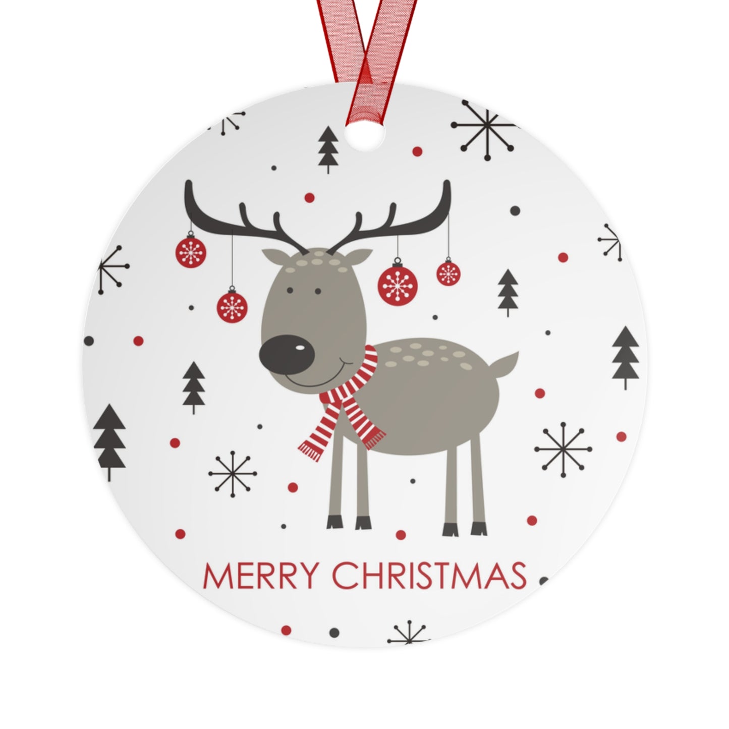 Cute Christmas Metal Ornaments, Reindeer Holiday Decor, Festive Tree Decorations, Gifts for Family, Merry Christmas Keepsakes