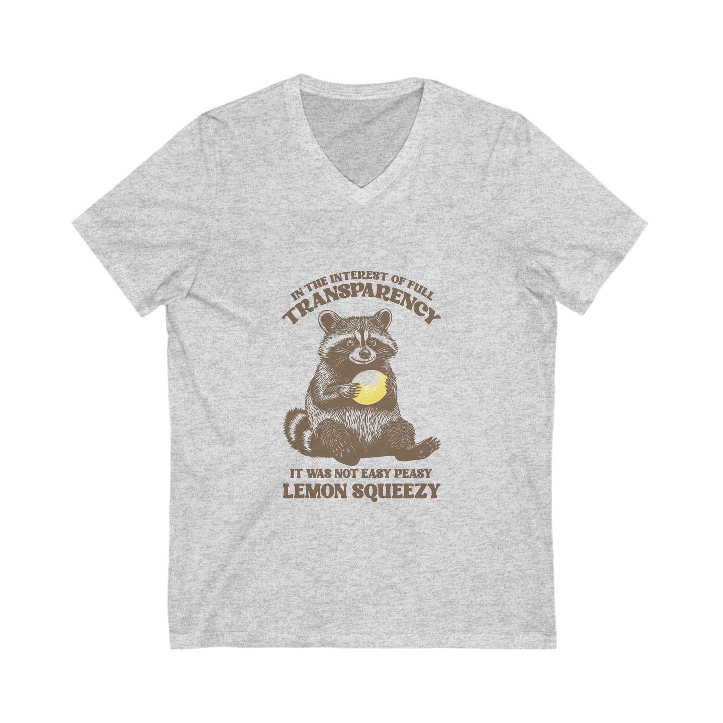 Funny Raccoon Tee, Humorous V-Neck Shirt, Animal Lover Gift, Casual Summer T-Shirt, Unique Gift for Friends