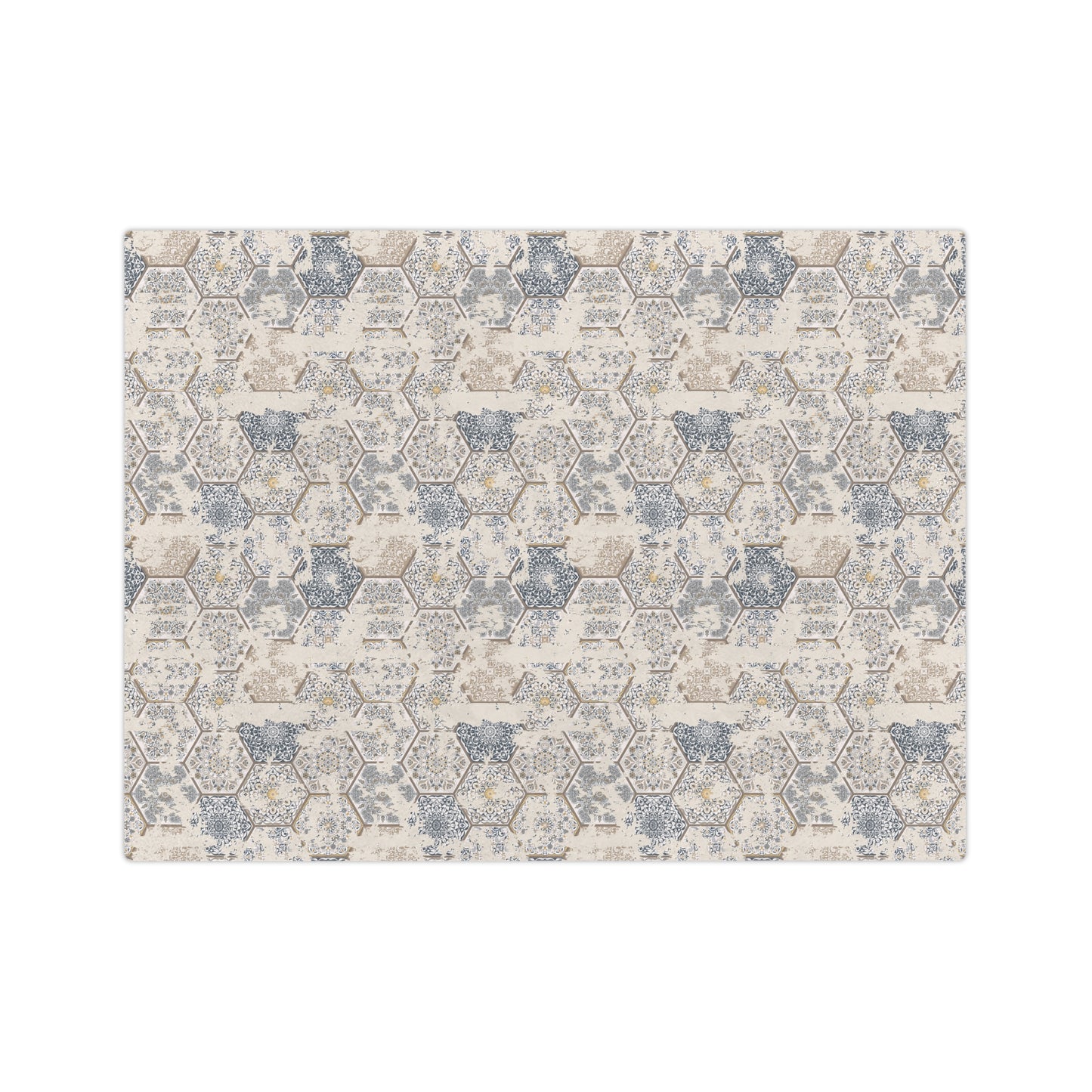 Cozy Hexagonal Pattern Velveteen Microfiber Blanket - Warm Throw for Home, Sofa, Nursery, Gift, Winter Decor