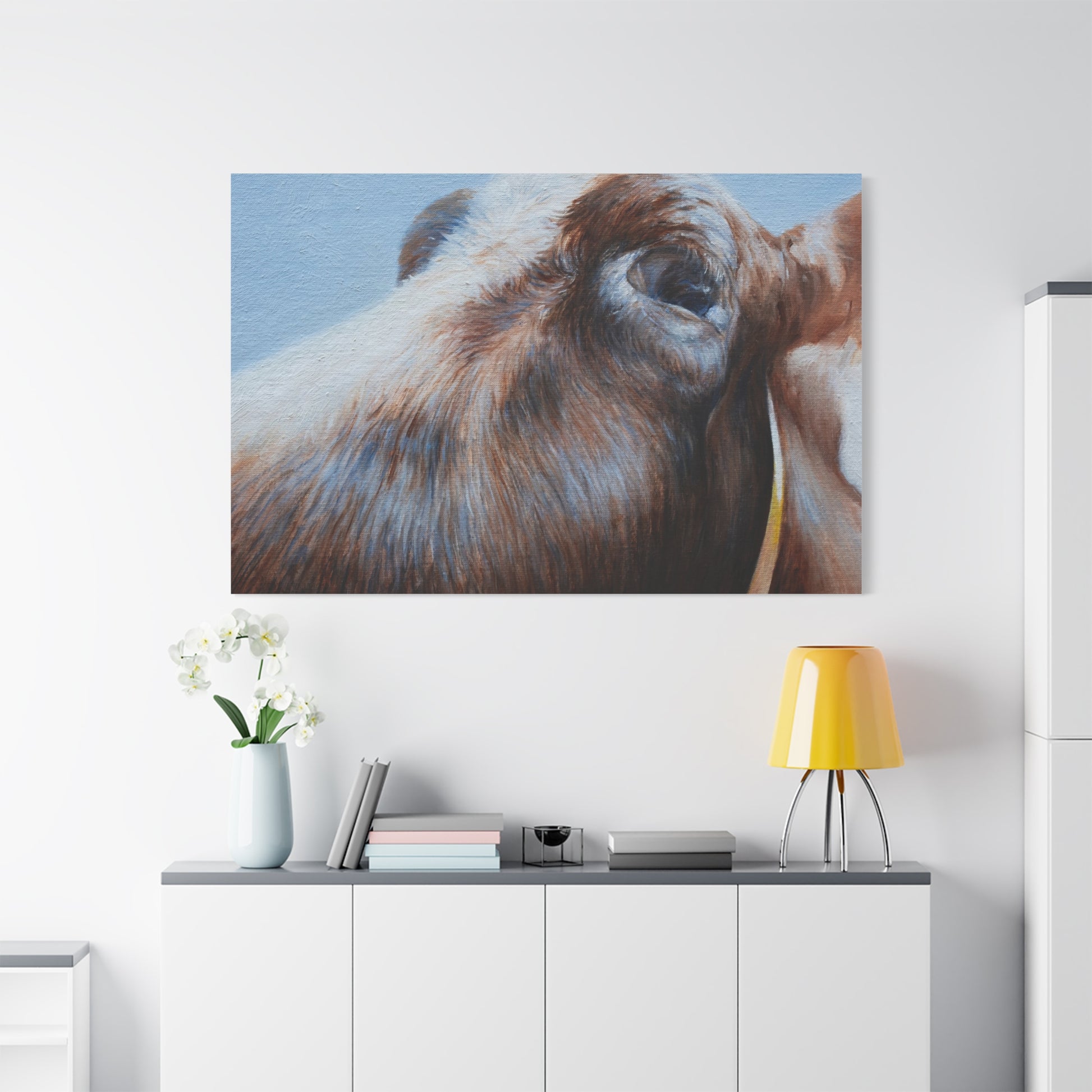 Farmhouse Chic Cow Art Canvas - Perfect for Country Decor - aMOOsing Designs