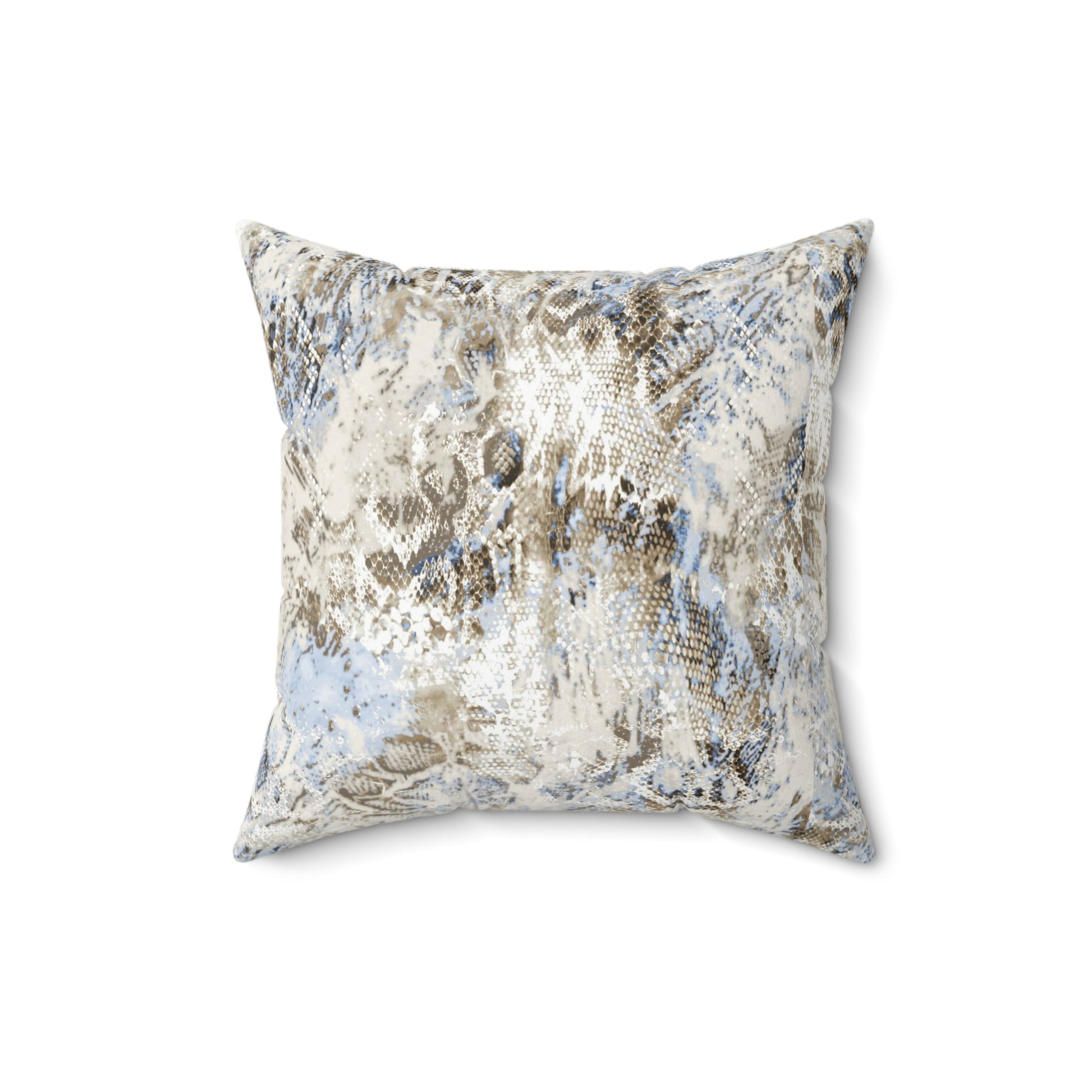 Snakeskin Print Decorative Pillow, Boho Home Decor, Couch Cushion, Cozy Living Room Accent, Unique Gift Idea - aMOOsing Designs