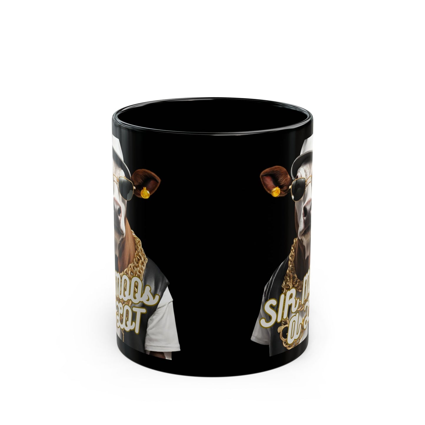 Mug - Sir Moos a lot Coffee Mug - Funny Cow Design - aMOOsing Designs