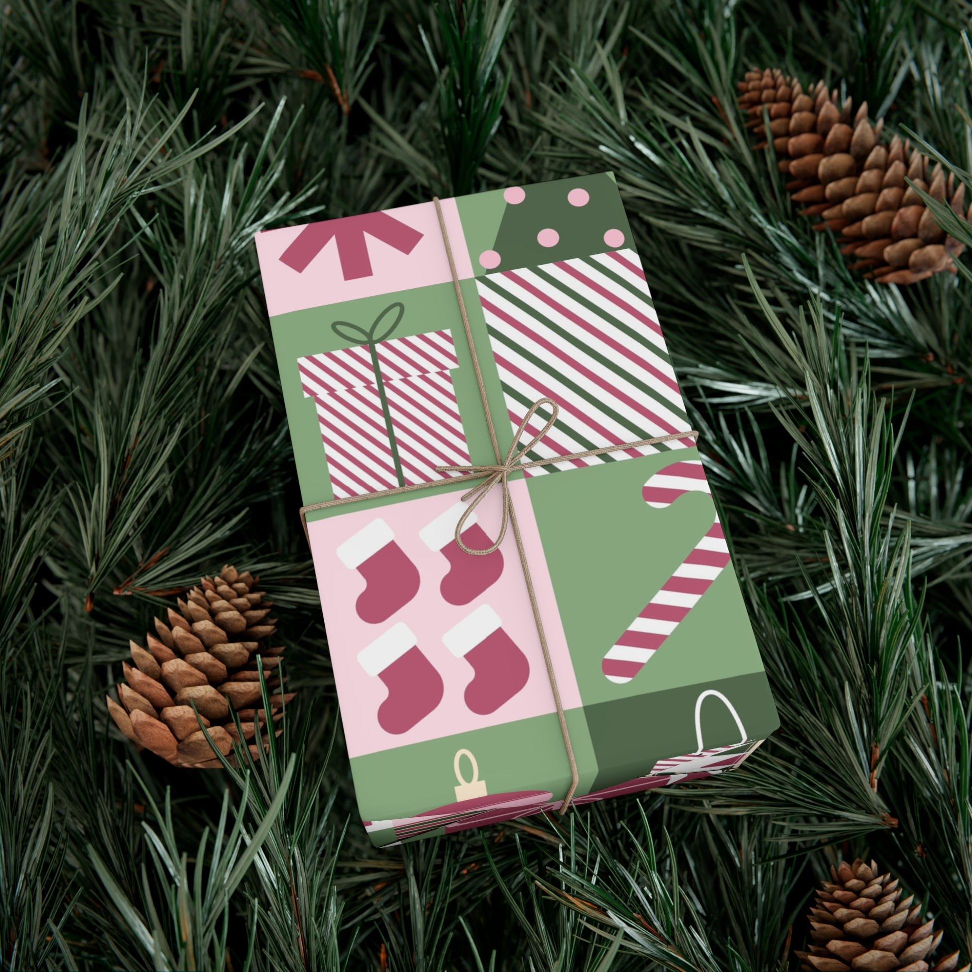 Festive Holiday Gift Wrap Papers - Christmas Patterns for Joyful Gifting - aMOOsing Designs