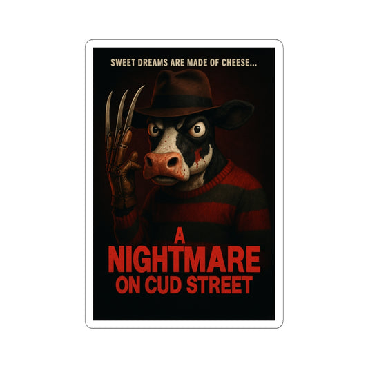 Spooky Cow Kiss-Cut Stickers, Halloween Decor, Fun Cow Stickers, Laptop Stickers, Unique Gift, Quirky Home Accessories