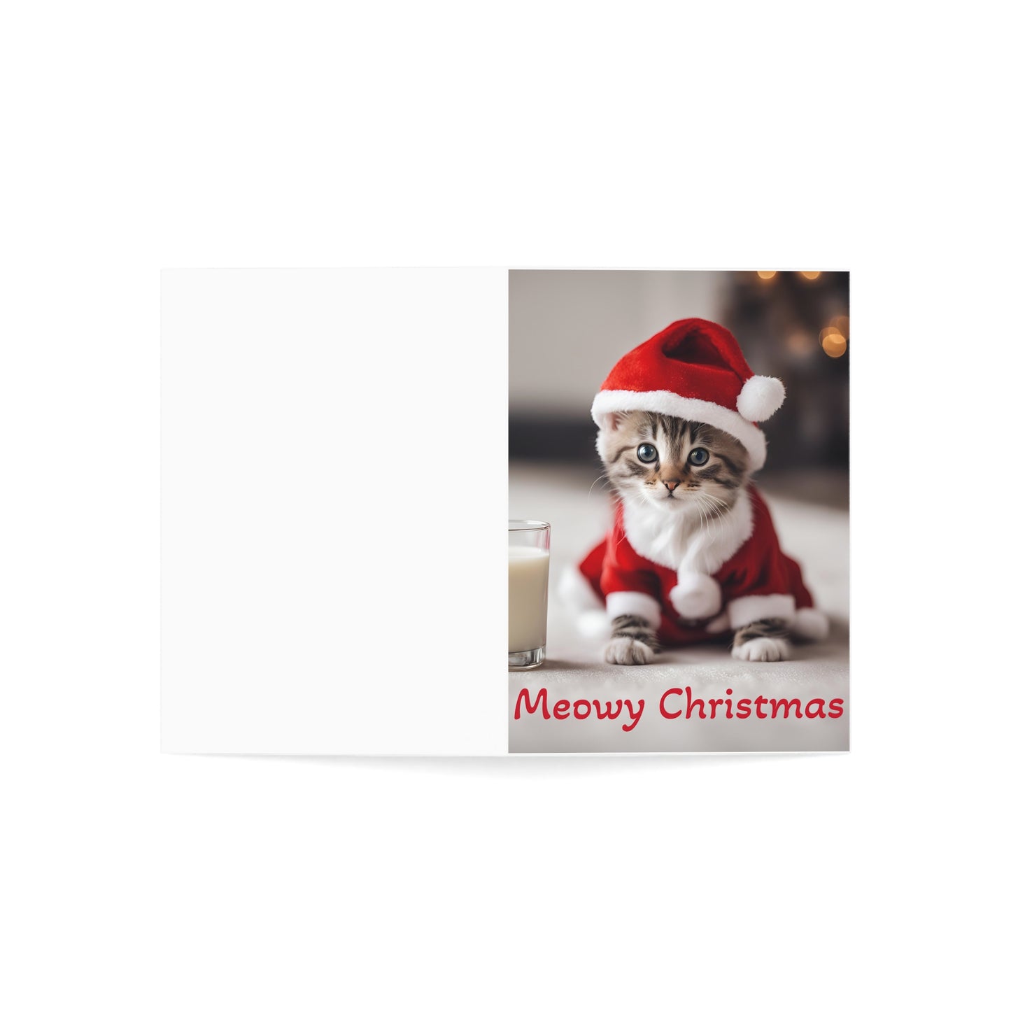 Meowy Christmas Greeting Cards - Set of 1, 10, 30, or 50pcs - aMOOsing Designs