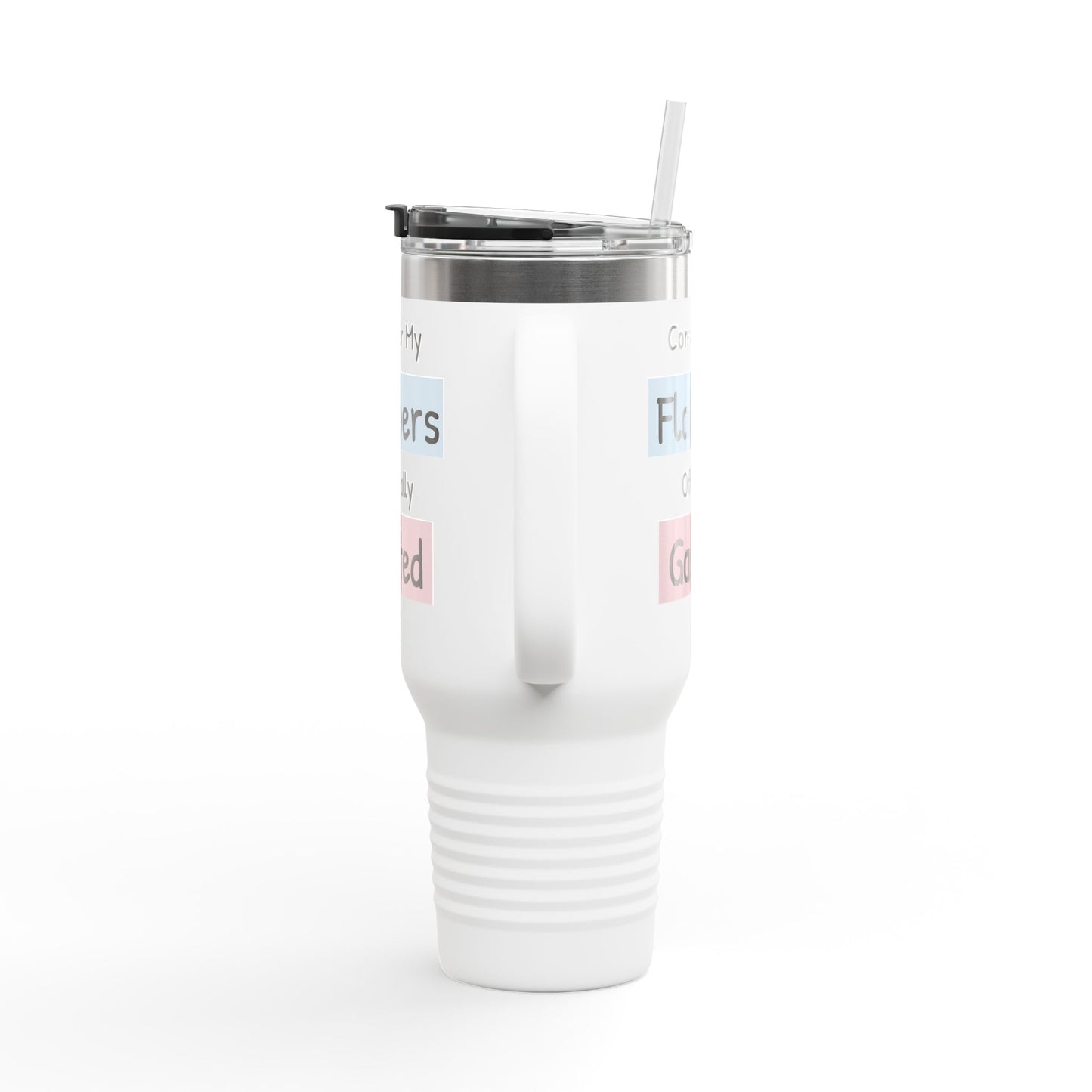 Funny Insulated Travel Mug - 40oz 'Consider My Flabbers Officially Gasted' - aMOOsing Designs