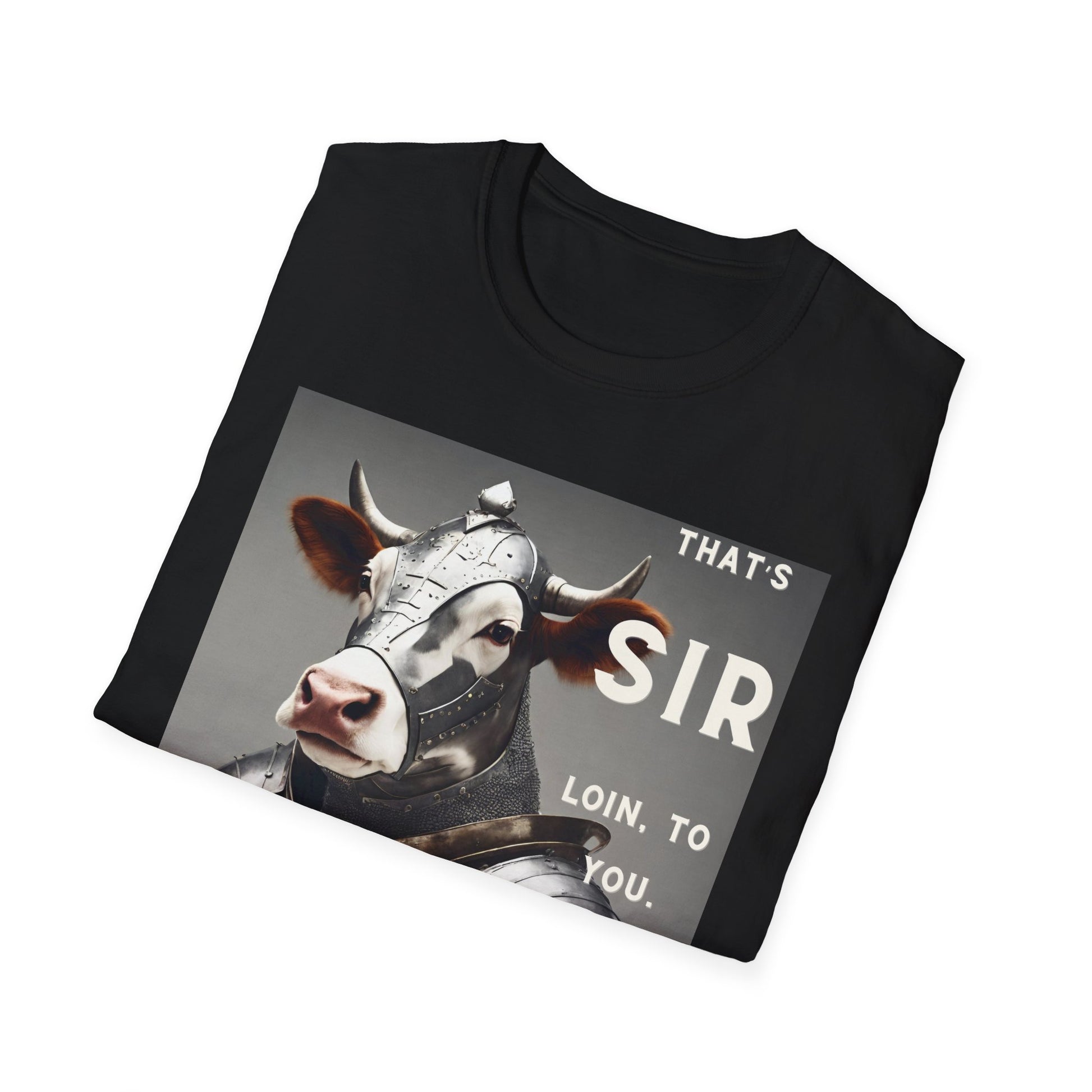 SIR Loin- Unisex Softstyle T-Shirt - aMOOsing Designs