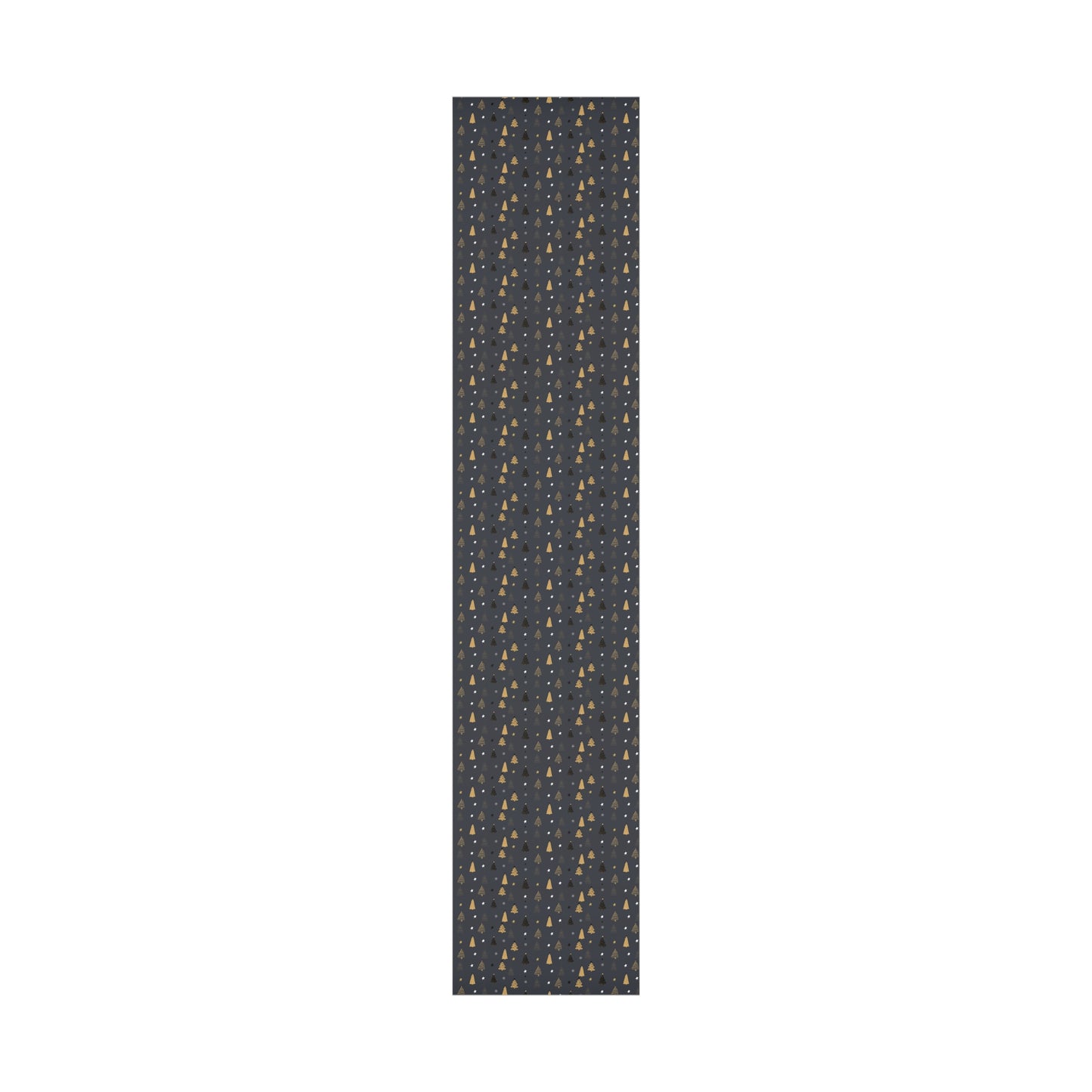 Elegant Black & Gold Holiday Gift Wrap Paper - Christmas Tree & Star Design - aMOOsing Designs