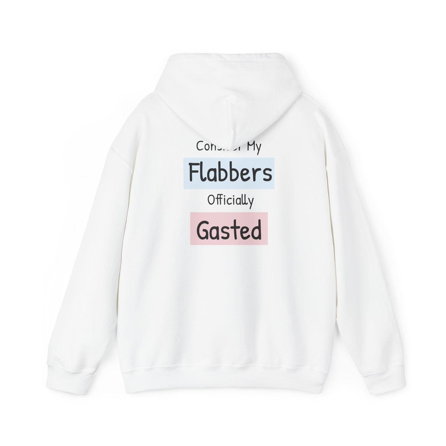 Funny Unisex Hoodie: 'Consider My Flabbers Officially Gasted' - aMOOsing Designs