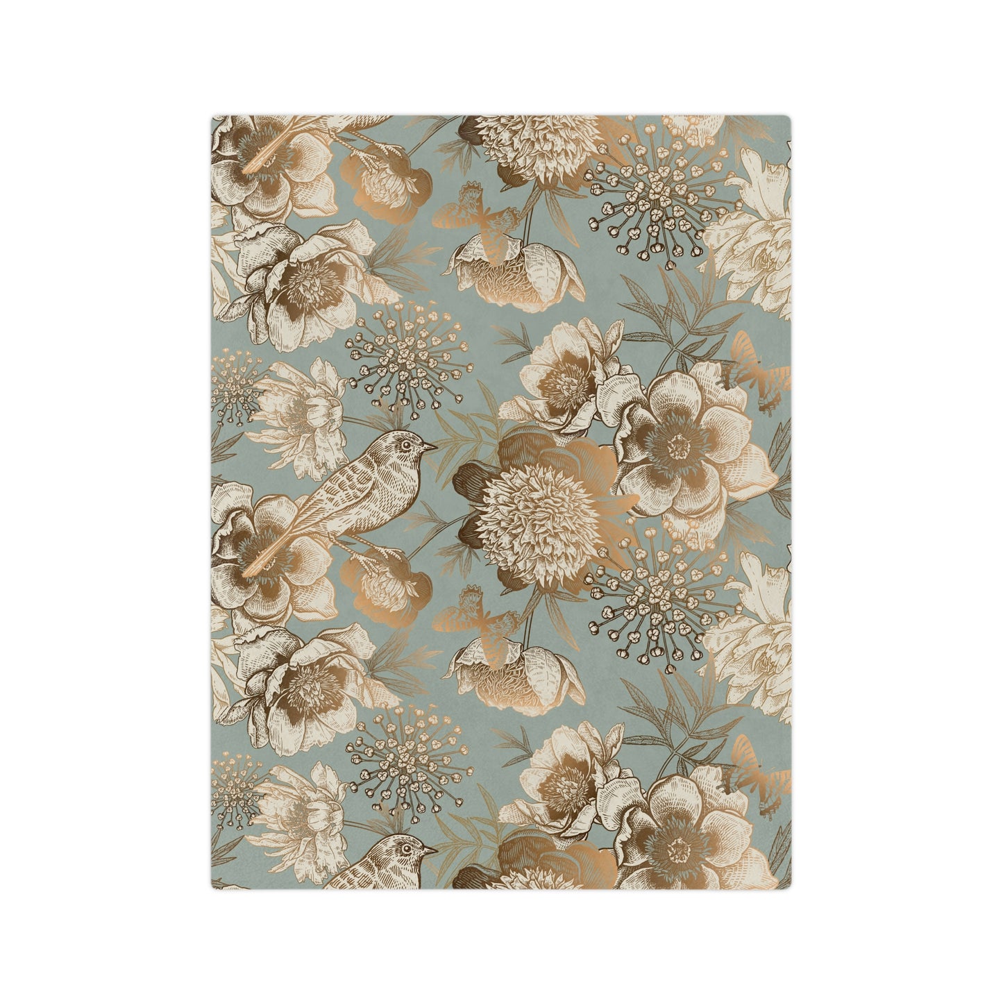 Floral Velveteen Microfiber Blanket, Cozy Throw for Home Decor, Gift for Her, Living Room Accent, Ideal for Relaxing Evenings