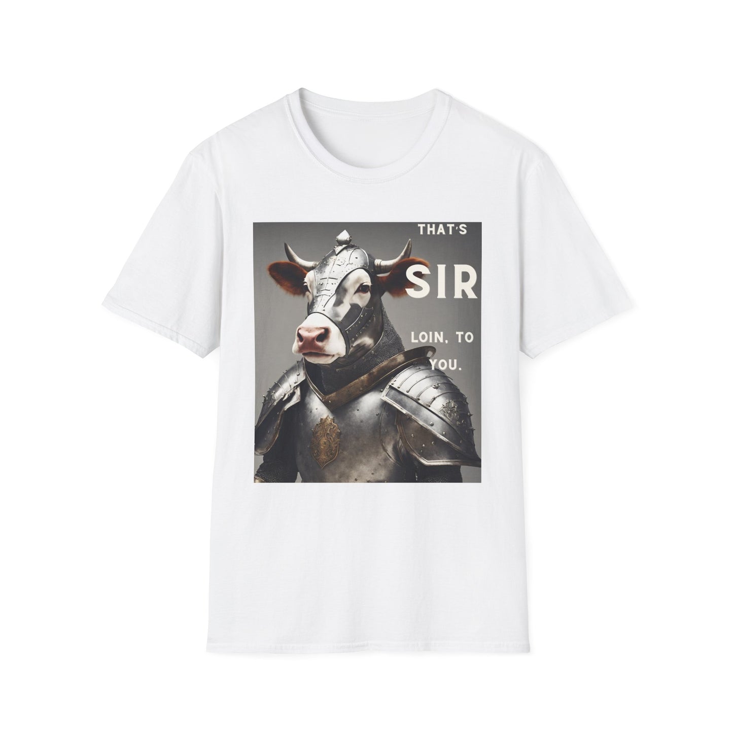 SIR Loin- Unisex Softstyle T-Shirt - aMOOsing Designs
