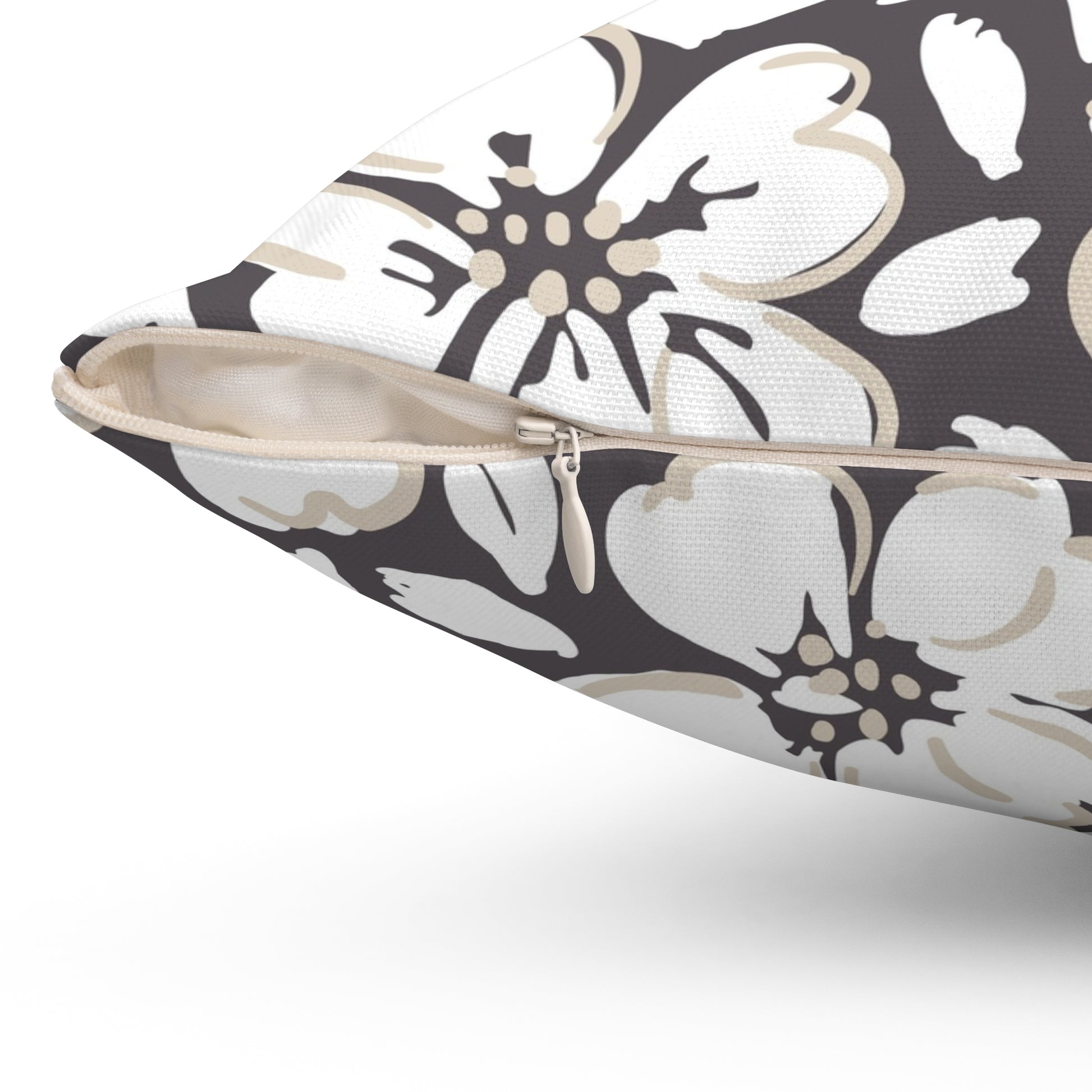 Chic Floral Square Pillow, Cozy Home Decor, Modern Cushion, Gift for Her, Housewarming Present, Living Room Accent - aMOOsing Designs