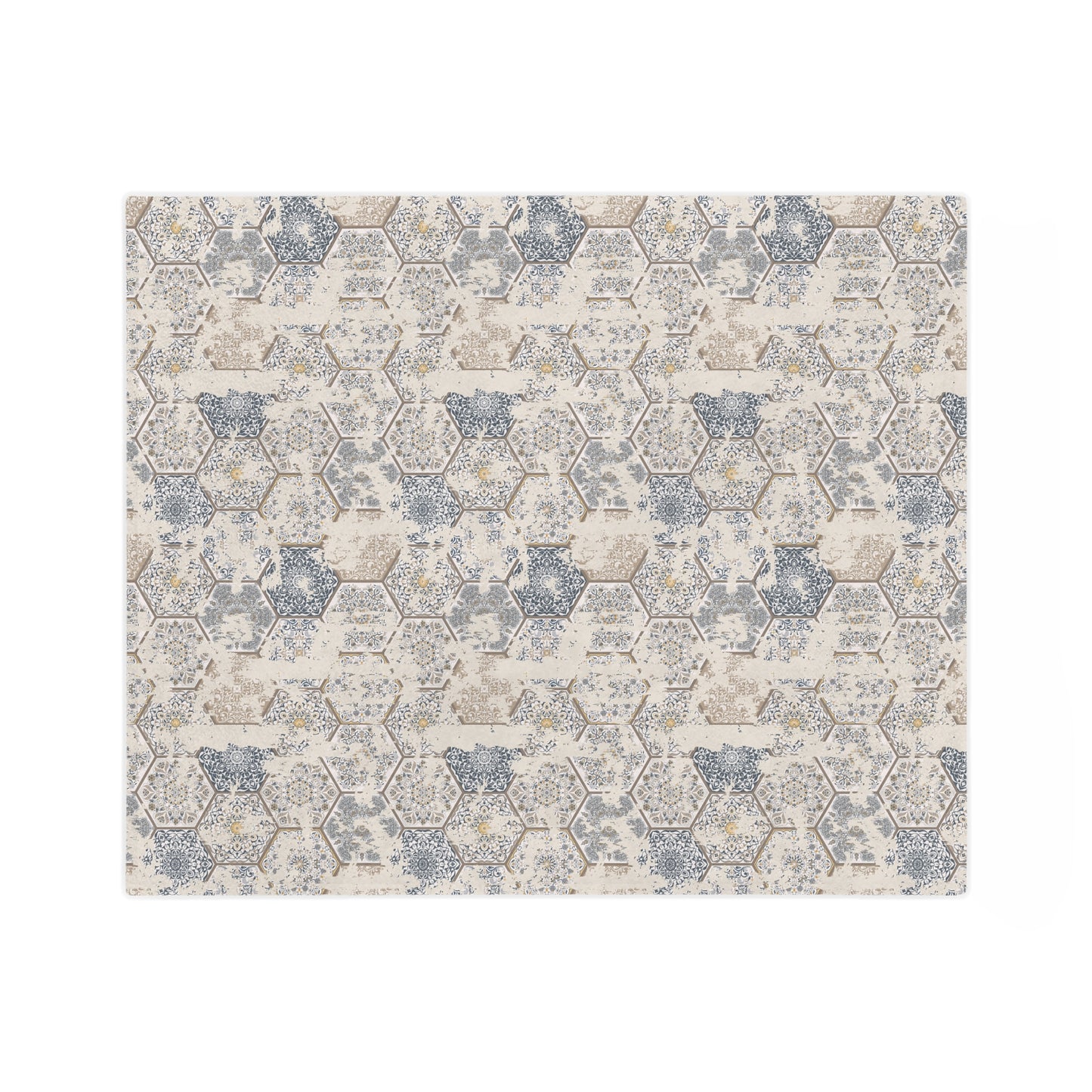 Cozy Hexagonal Pattern Velveteen Microfiber Blanket - Warm Throw for Home, Sofa, Nursery, Gift, Winter Decor