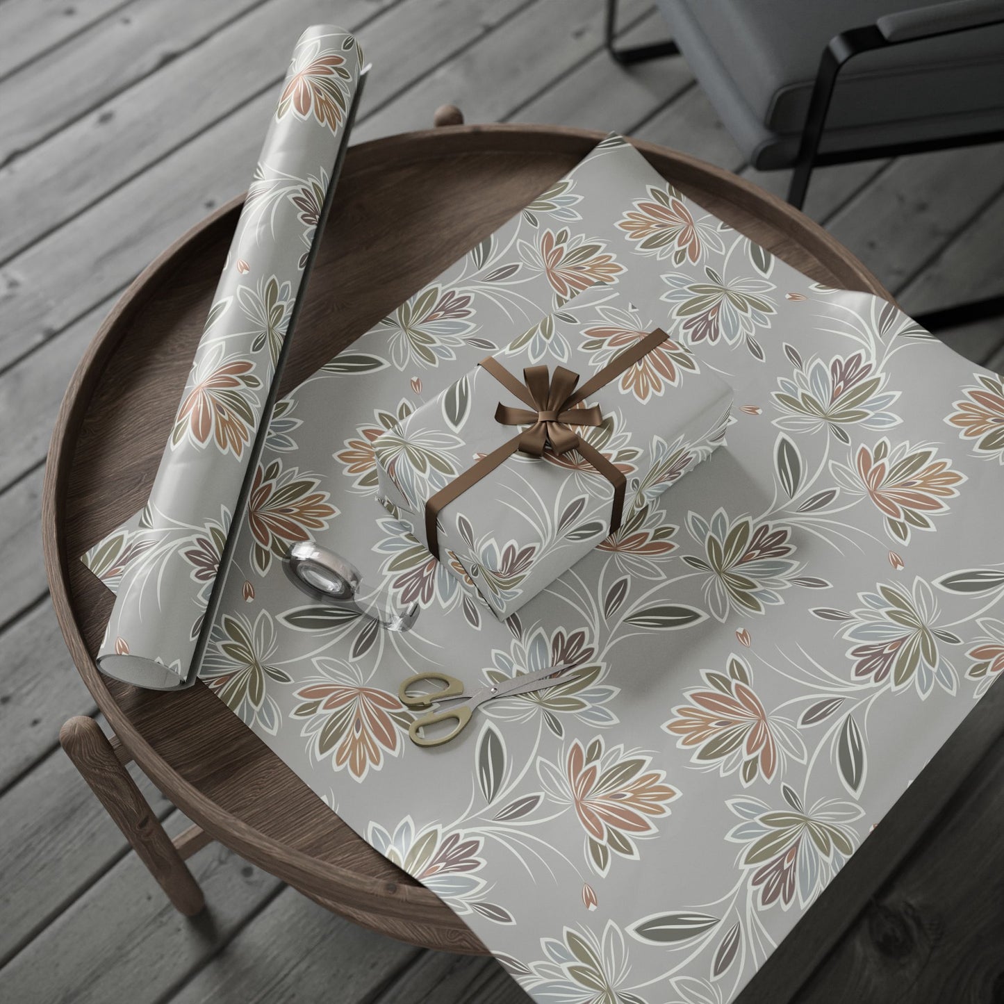 Floral Wrapping Paper - Elegant Gift Wrap for Special Occasions, Eco-Friendly, Birthday, Wedding, Holiday Gifts - aMOOsing Designs