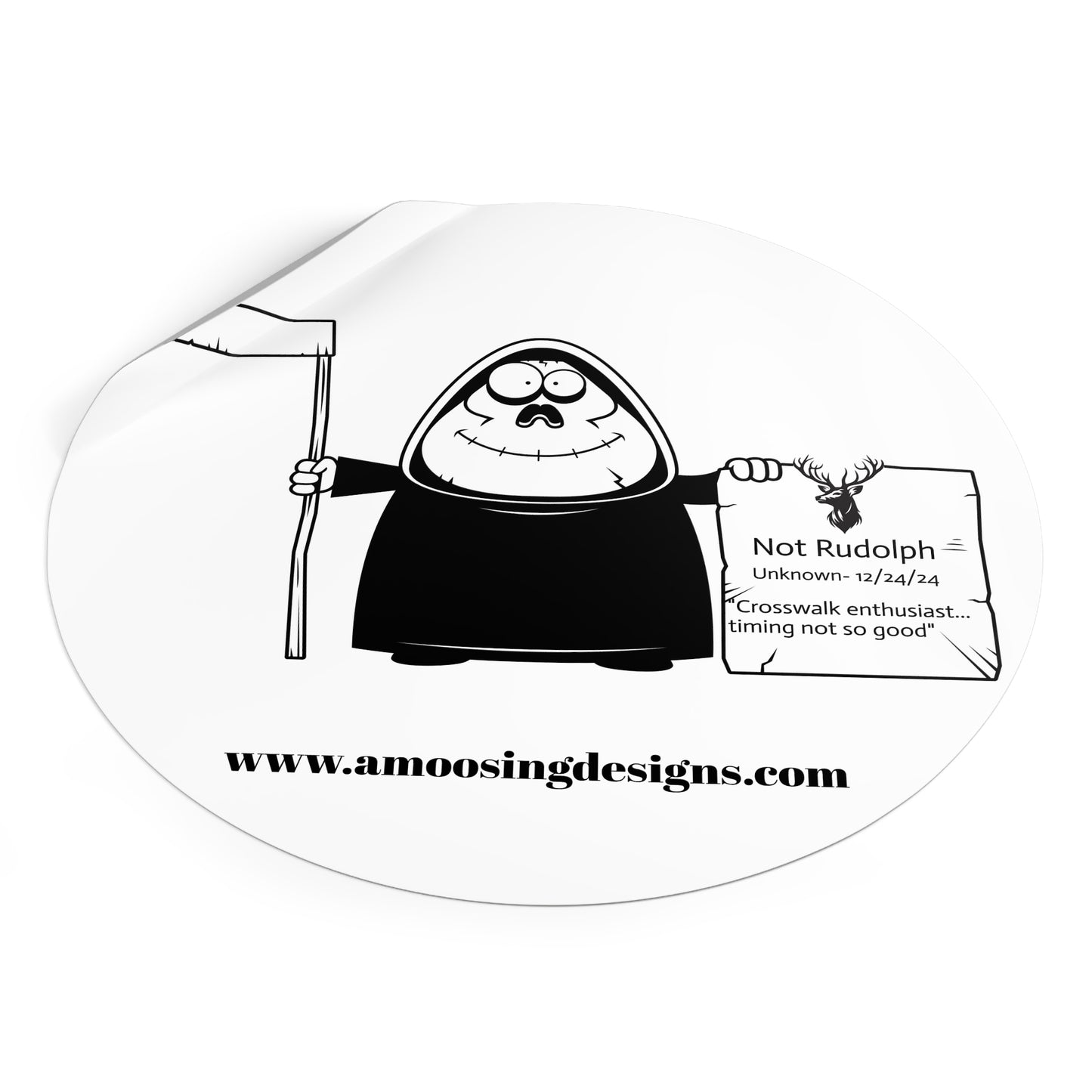 Funny Round Vinyl Stickers, Perfect for Gifts, Holiday Decorations, Party Favors, Humor, and Custom Decor