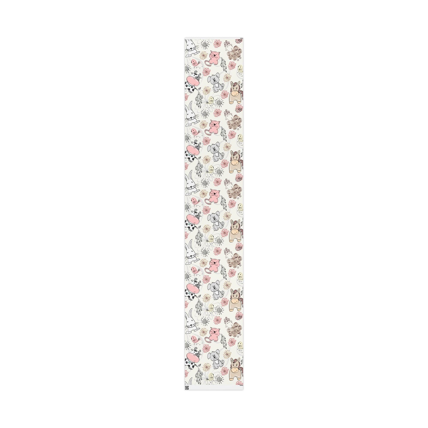 Whimsical Animal Wrapping Paper, Cute Gift Wrap for Birthdays, Holidays, Baby Showers, Floral Design, Eco-Friendly Packaging