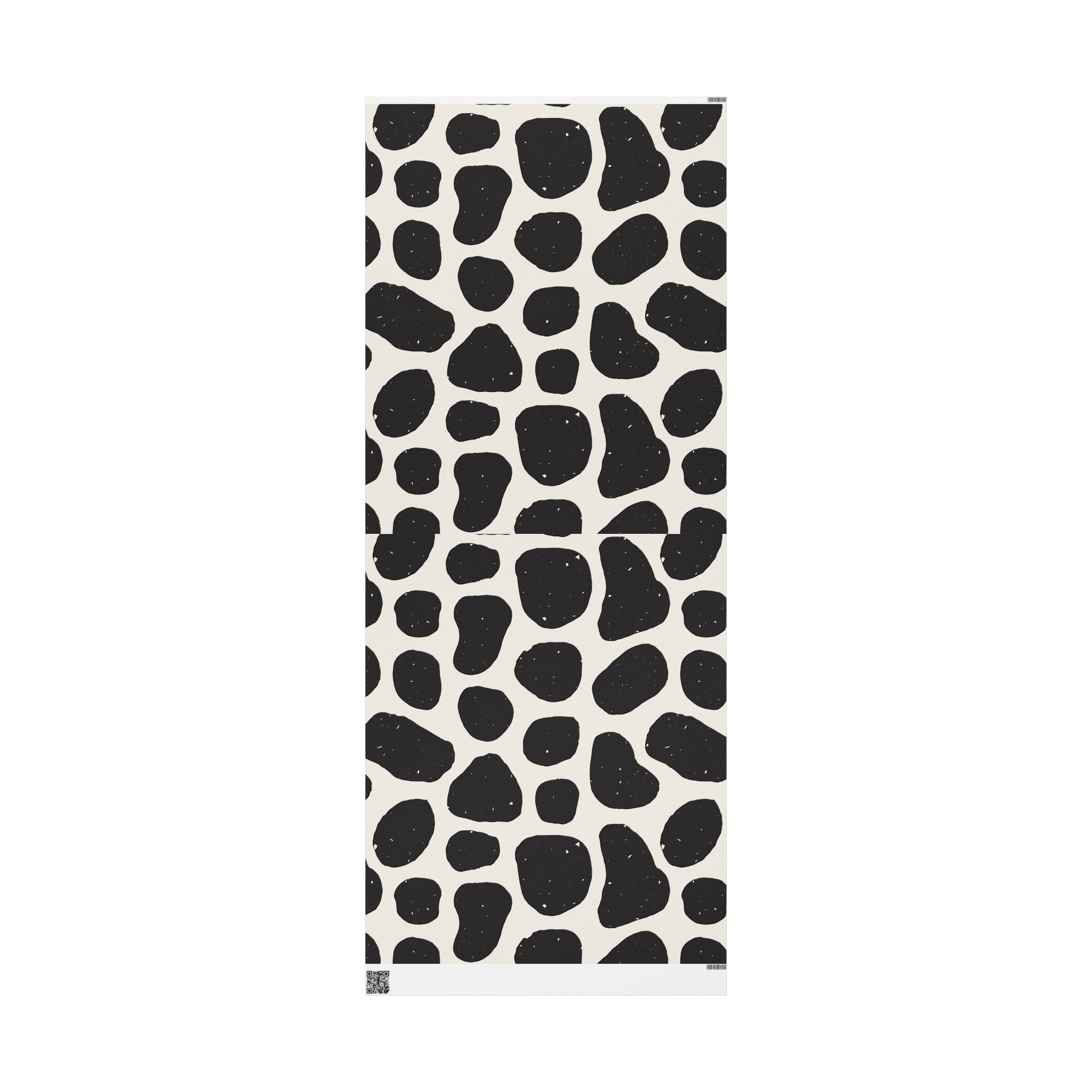 Chic Cow Print Wrapping Paper, Modern Gift Wrap, Stylish Packaging, Unique Black and White Design, Eco-Friendly Decorative - aMOOsing Designs