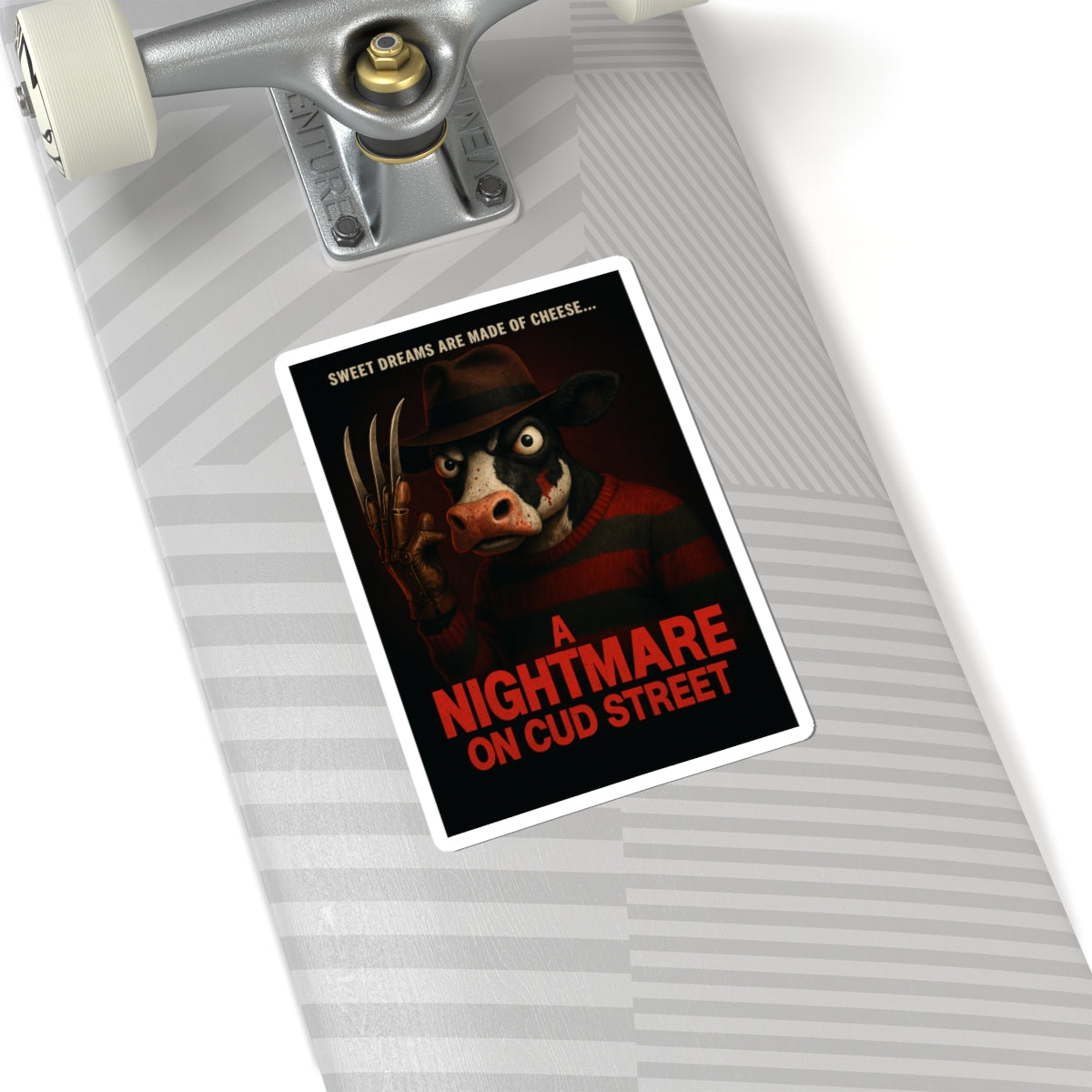 Spooky Cow Kiss-Cut Stickers, Halloween Decor, Fun Cow Stickers, Laptop Stickers, Unique Gift, Quirky Home Accessories