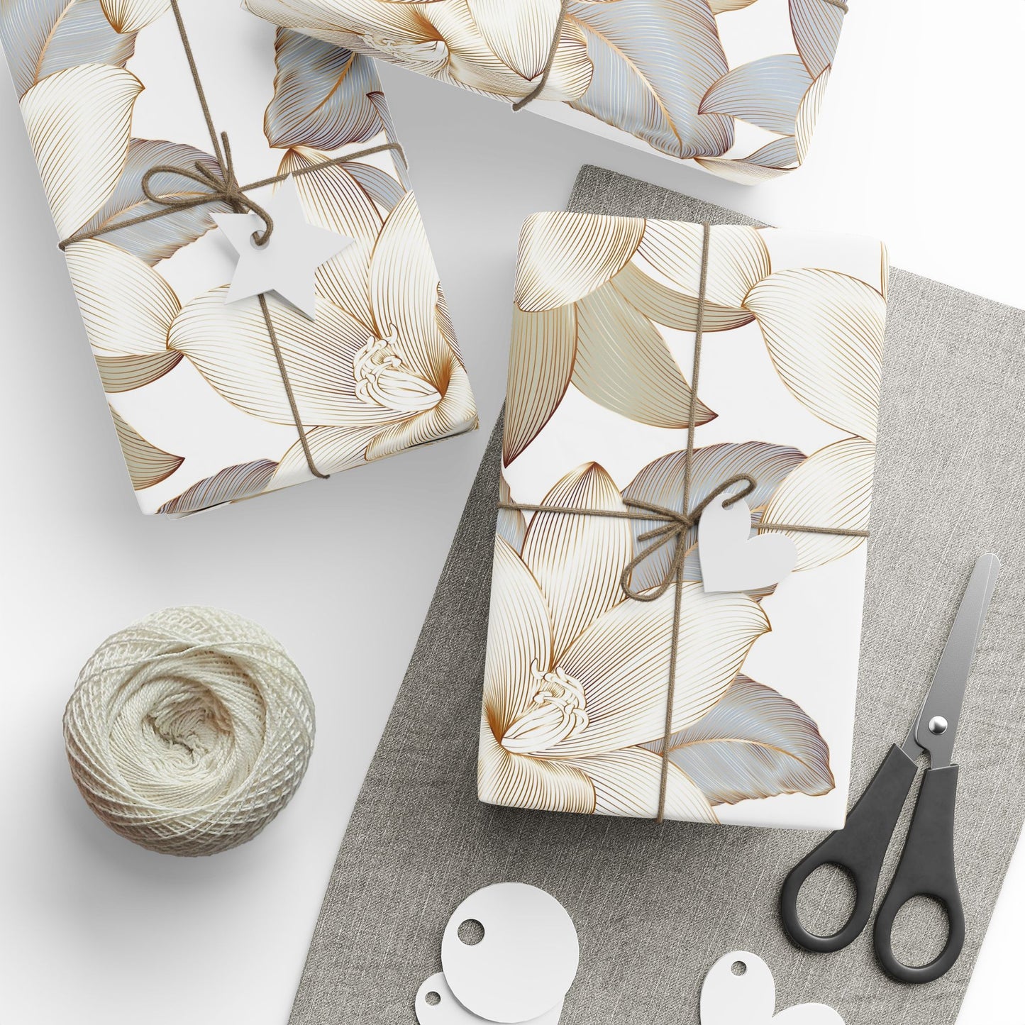 Elegant Floral Wrapping Paper, Gift Wrap for Special Occasions, Eco-Friendly Gift Wrapping, Wedding, Birthday, Christmas - aMOOsing Designs