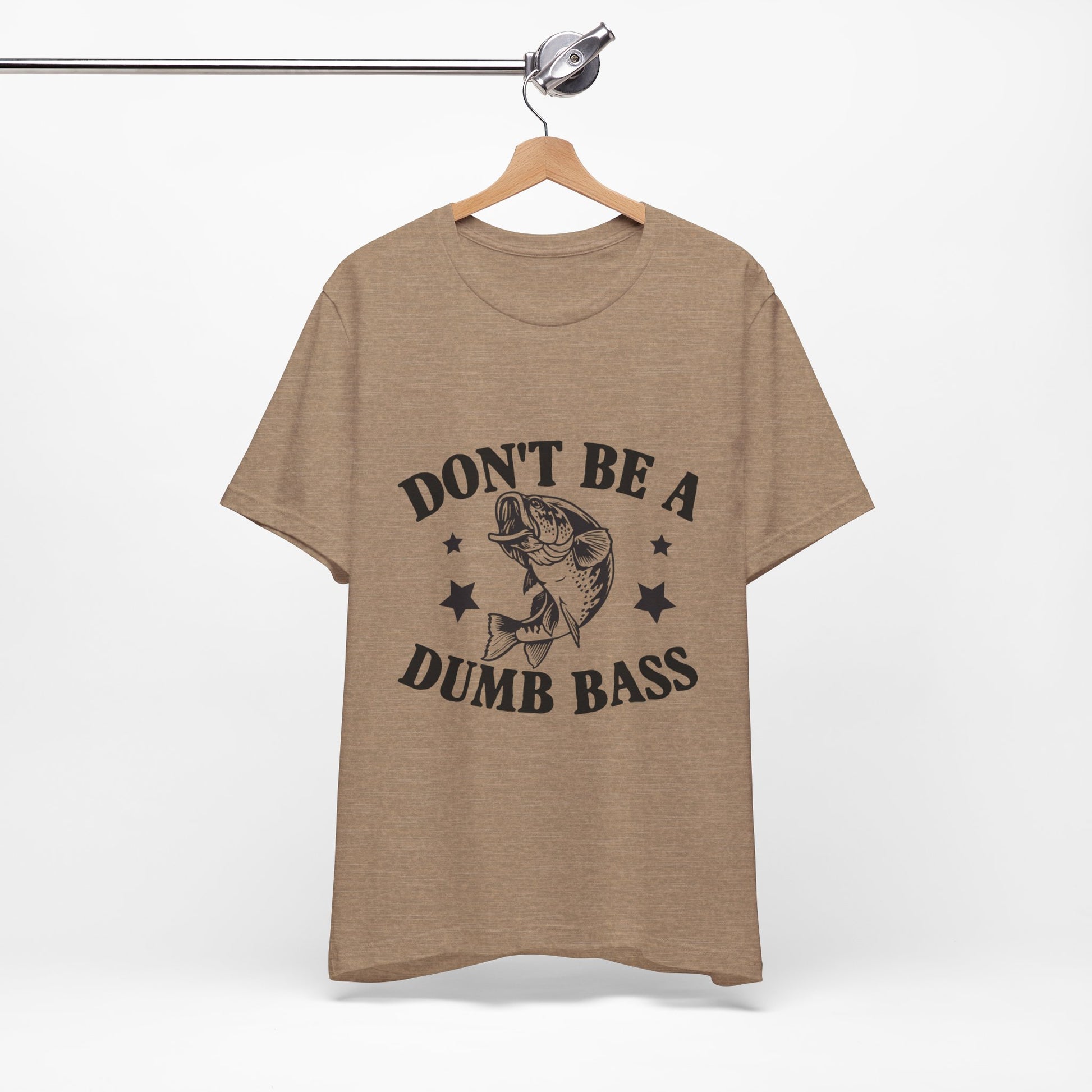 Funny Fishing T-Shirt - "Don't Be a Dumb Bass" Unisex Jersey Tee - aMOOsing Designs