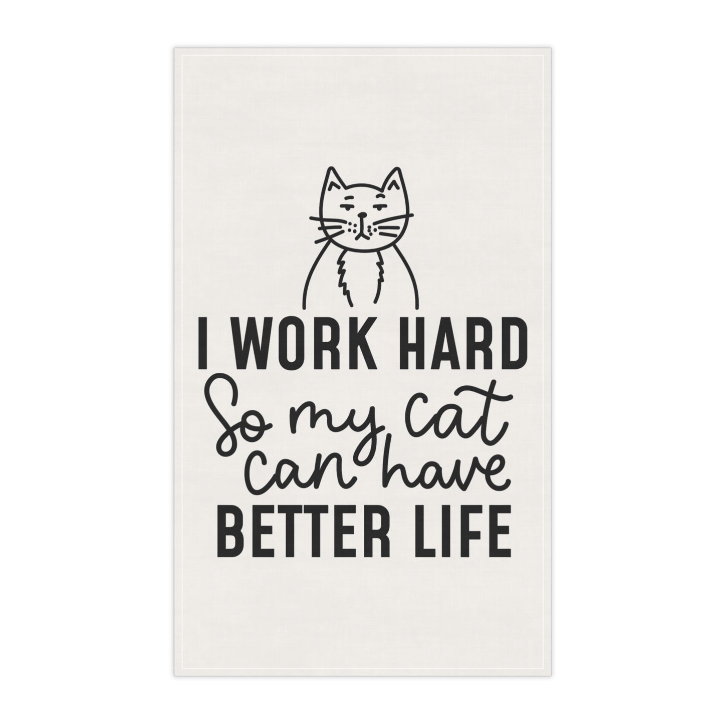 Cat Lover Tea Towels - Playful Kitchen Decor, Perfect Gift for Cat Owners, Funny Homeware for Animal Lovers, Pet Lover Gift