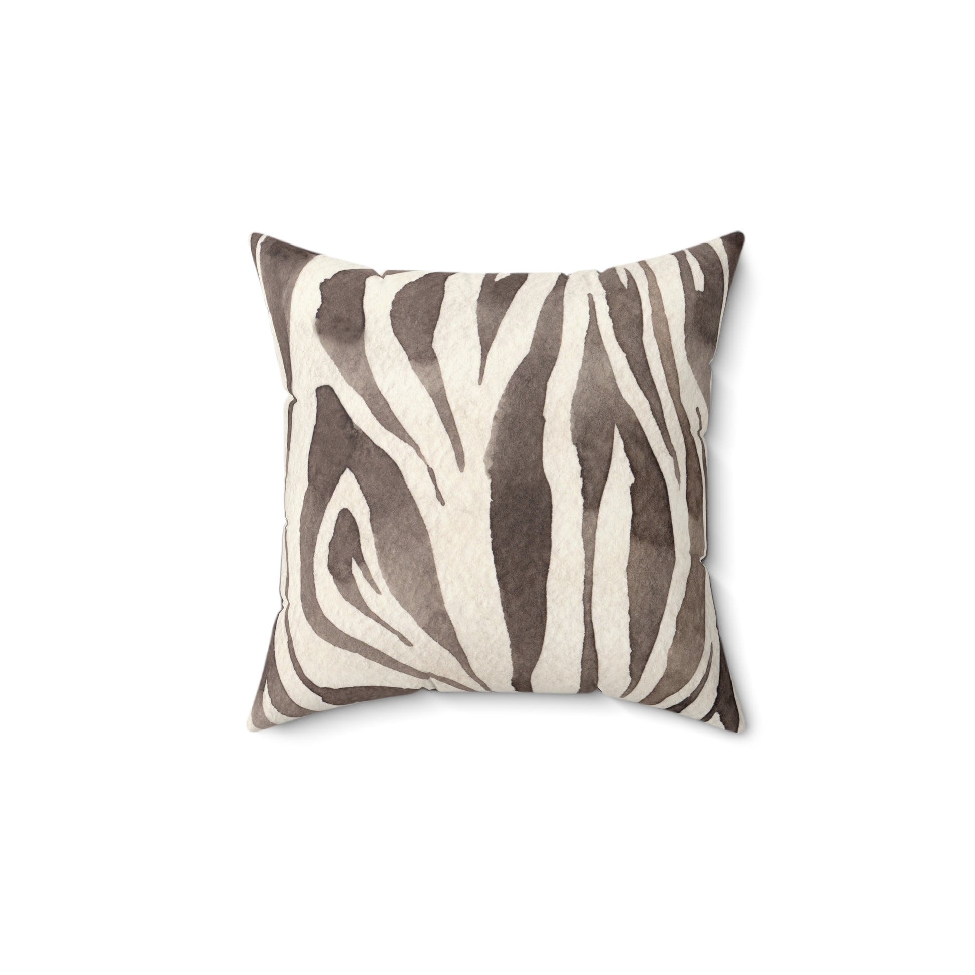 Zebra Print Faux Suede Square Pillow, Modern Animal Decor, Throw Pillow, Chic Home Accent, Living Room Style, Safari Inspired - aMOOsing Designs