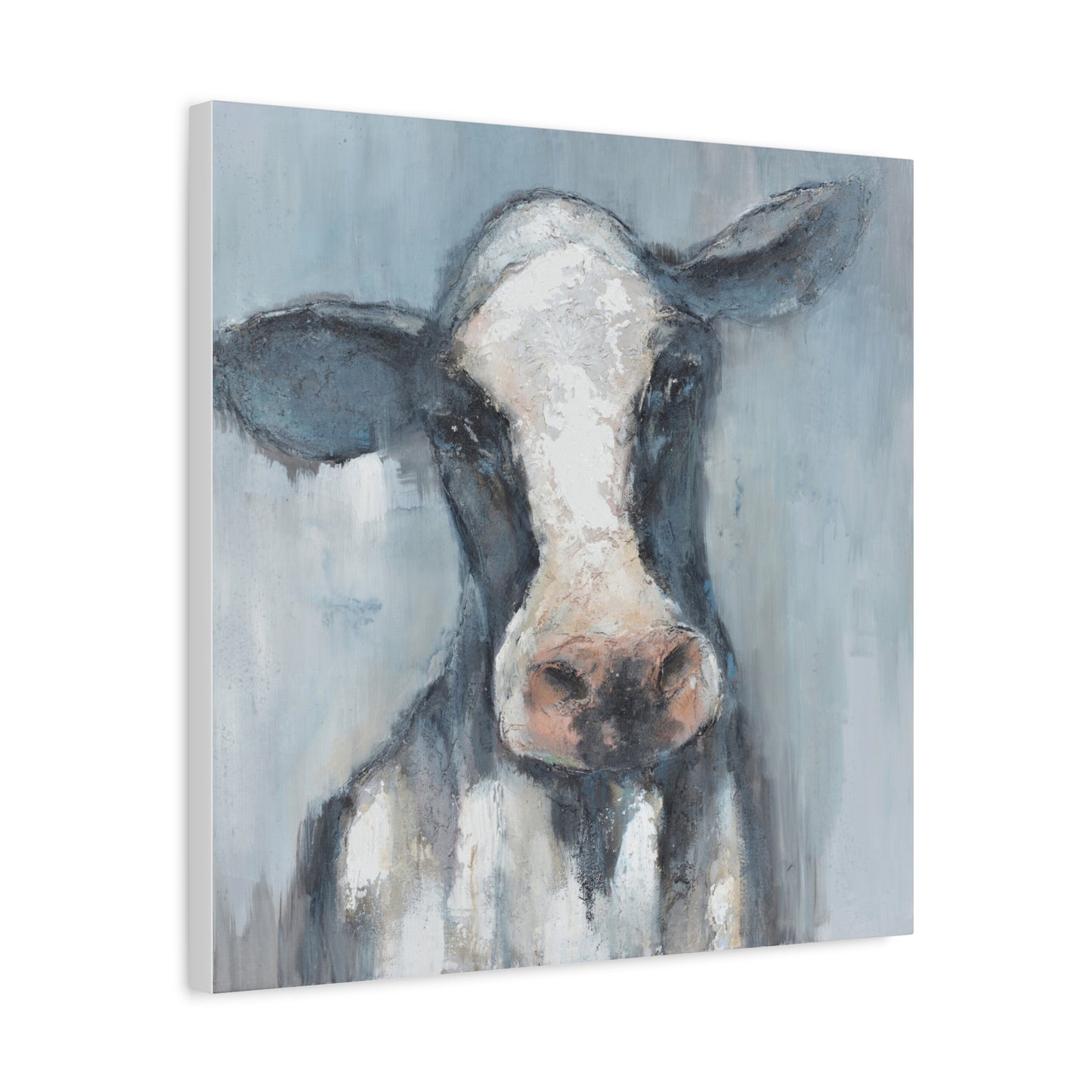 Rustic Cow Portrait Canvas Wall Art - Perfect Farmhouse Decor - aMOOsing Designs