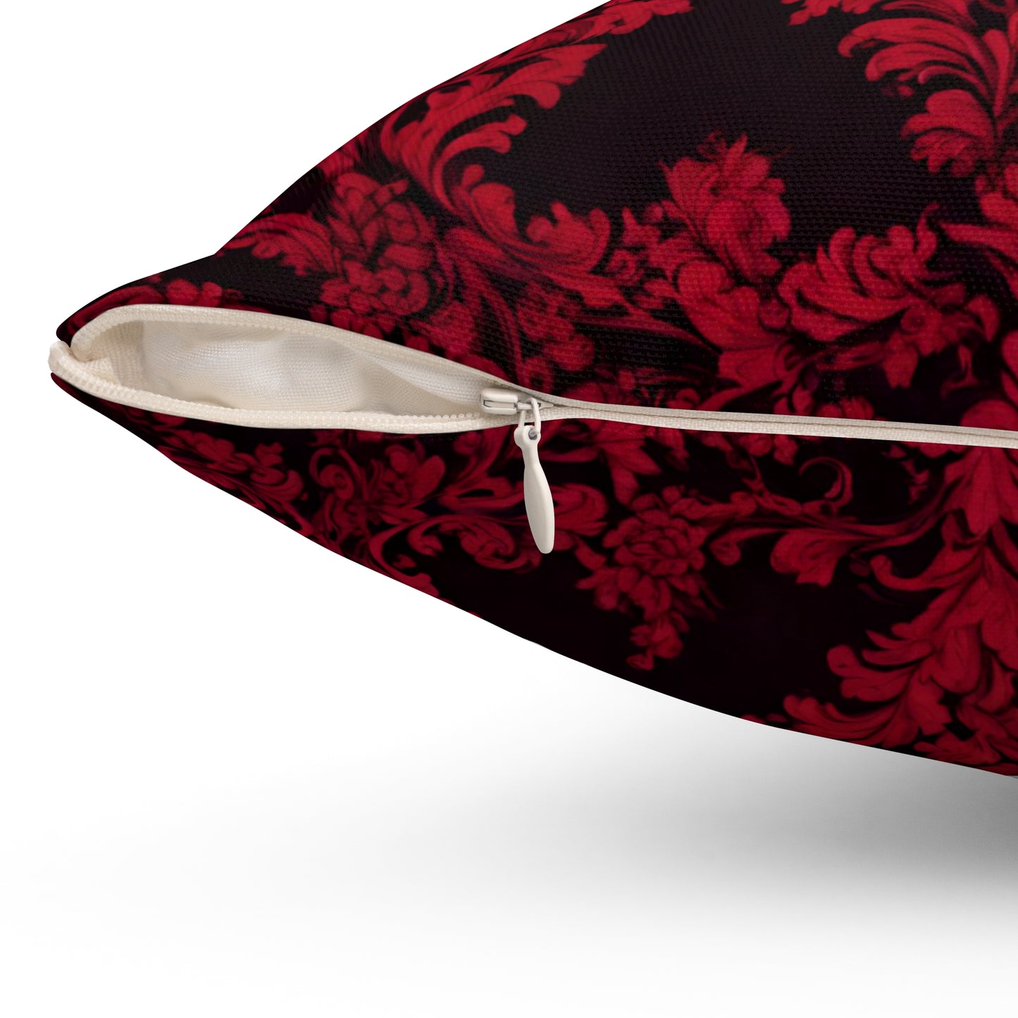 Elegant Red & Black Damask Pillow, Stylish Home Decor, Perfect for Living Room or Bedroom, Holiday Gift, Couch Cushion, - aMOOsing Designs