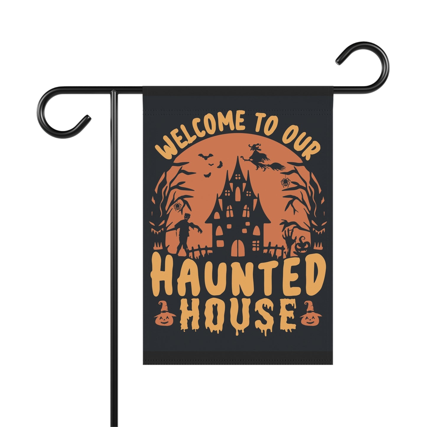 Halloween Garden Banner, Outdoor Decor, Spooky Welcome Flag, Fall Decor, Haunted House Banner, Yard Art, Halloween Decoration