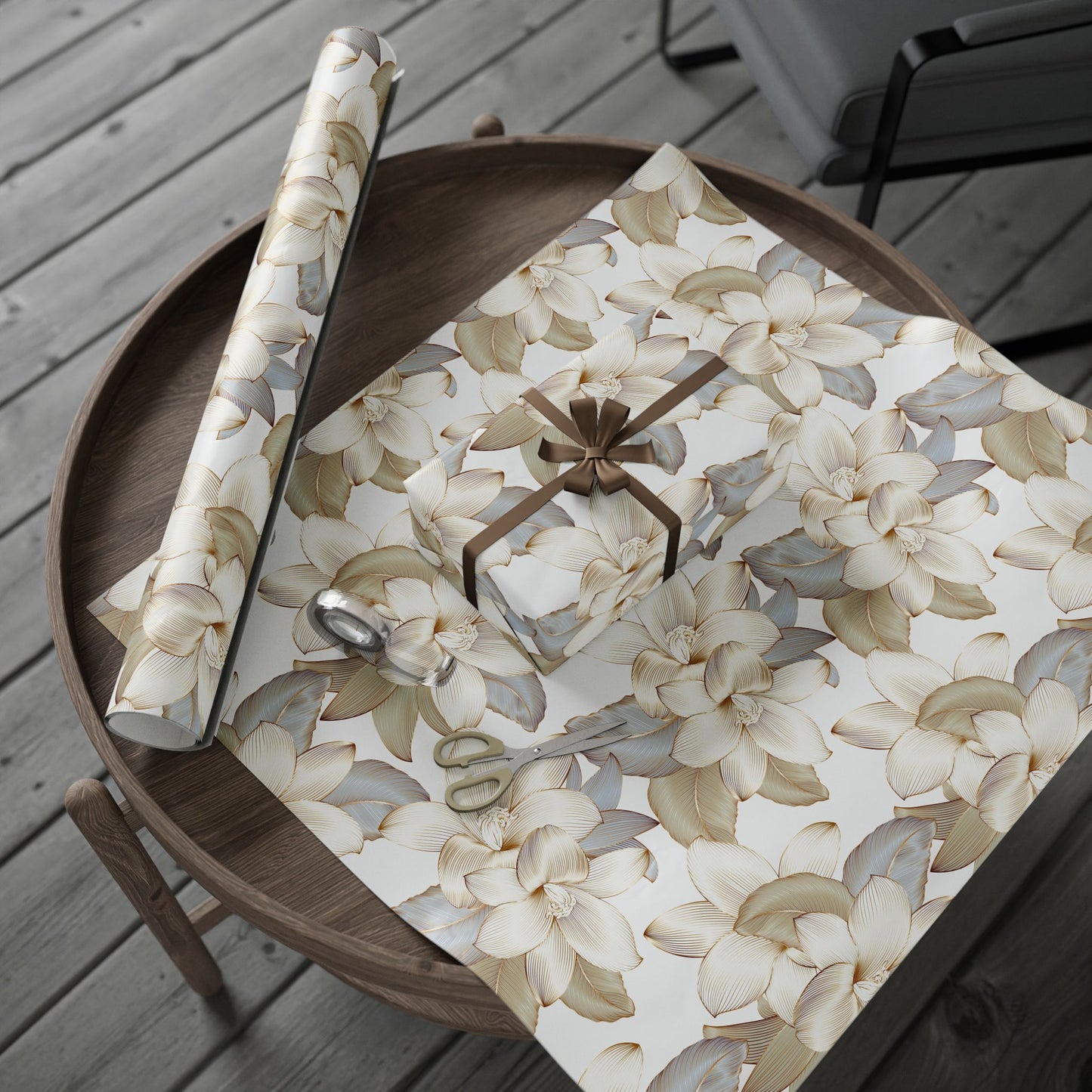 Elegant Floral Wrapping Paper, Gift Wrap for Special Occasions, Eco-Friendly Gift Wrapping, Wedding, Birthday, Christmas - aMOOsing Designs