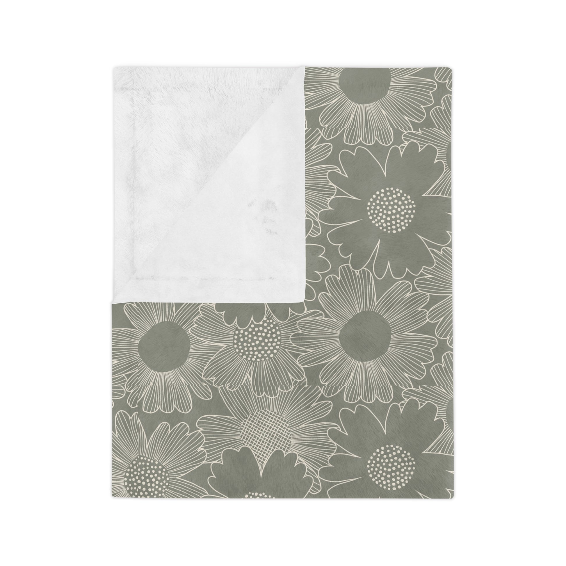 Sunflower Velveteen Microfiber Blanket - Cozy Floral Throw for Relaxation, Gift for Home Decor, Warm Fleece Blanket, Housewarming Gift, - aMOOsing Designs