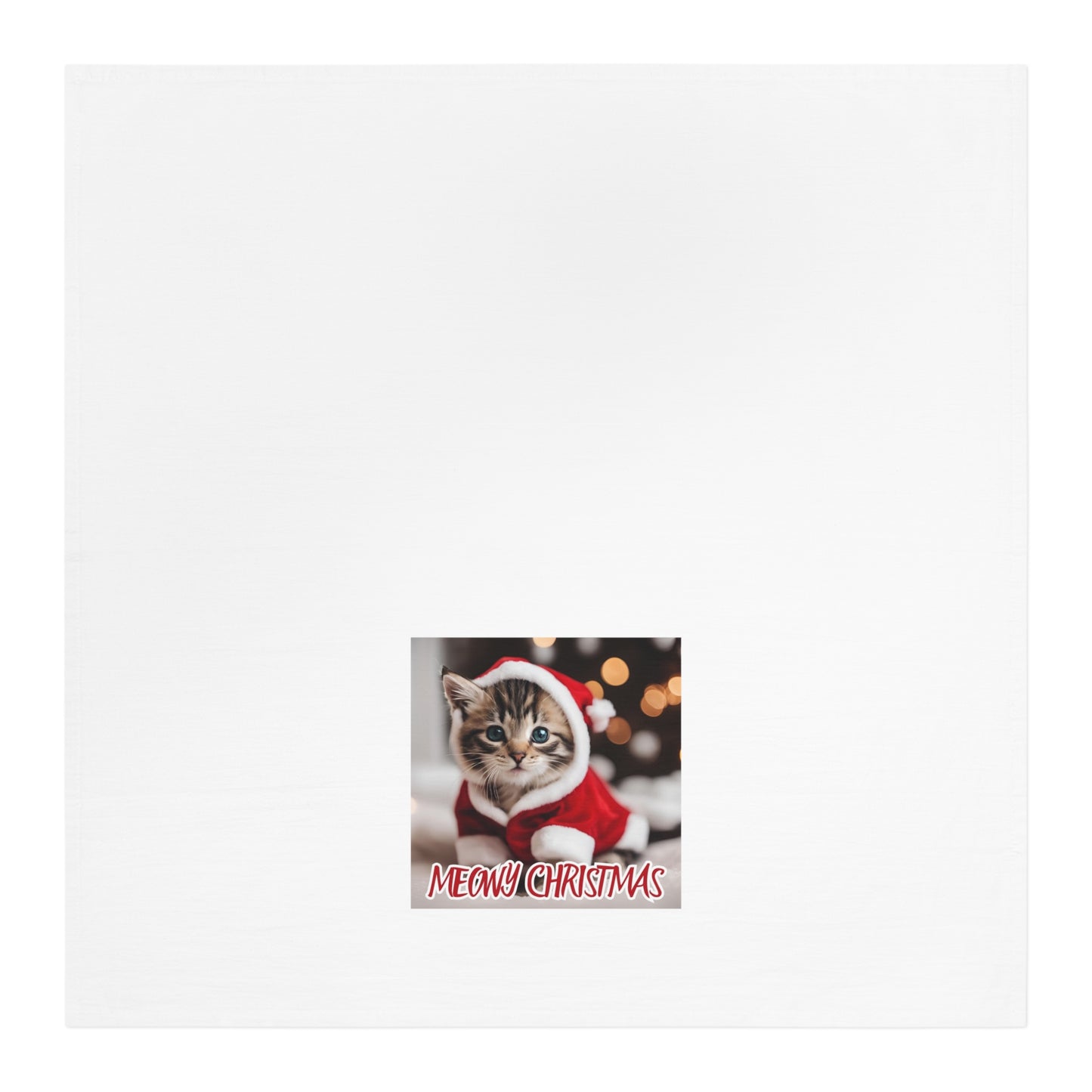 Meowy Christmas Cat Tea Towel – Festive Kitchen Décor for Cat Lovers - aMOOsing Designs
