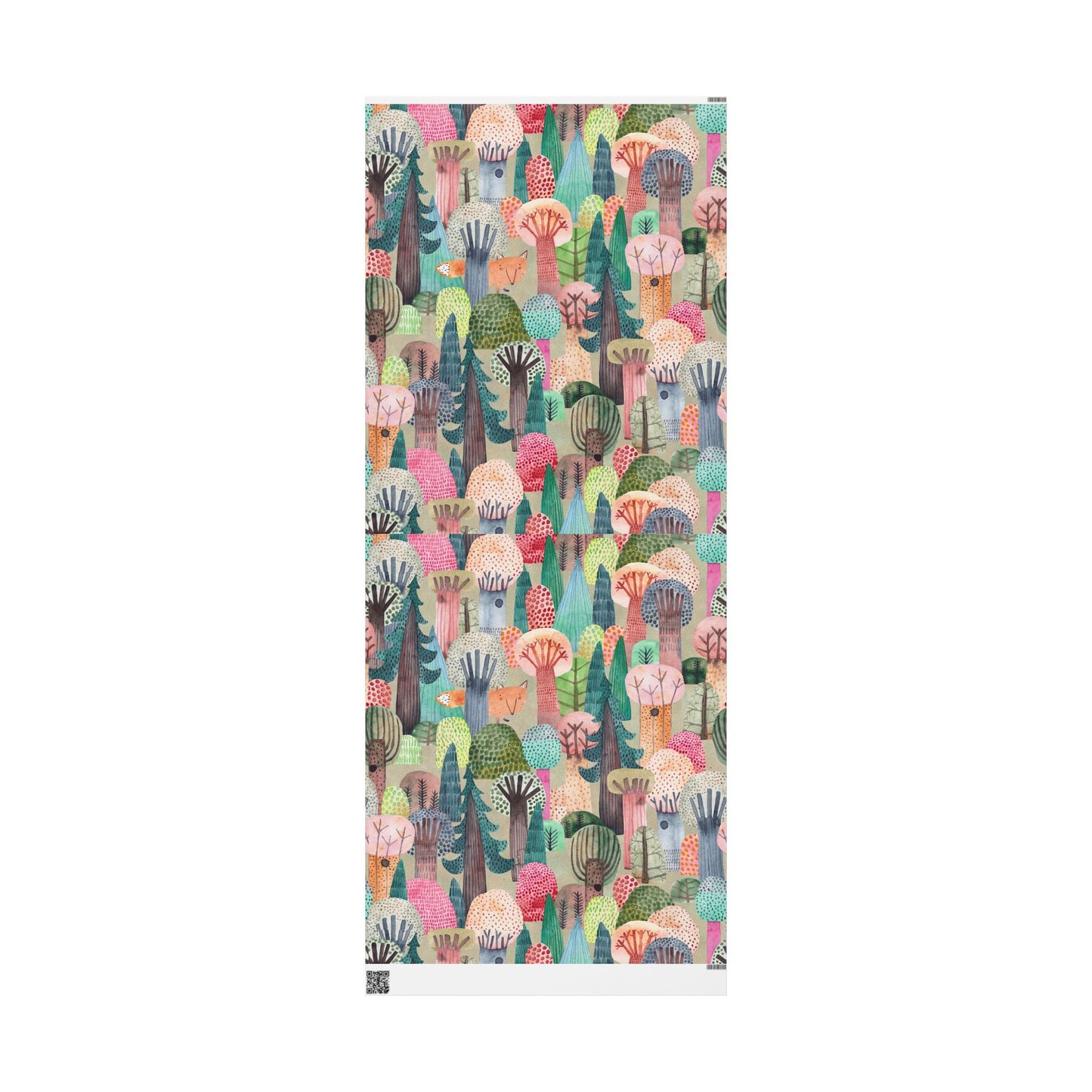 Whimsical Wrapping Paper Roll, Colorful Gift Wrap, Eco-Friendly Party Supplies, Forest-Themed Wrap, Holiday & Birthday Gift Wrap