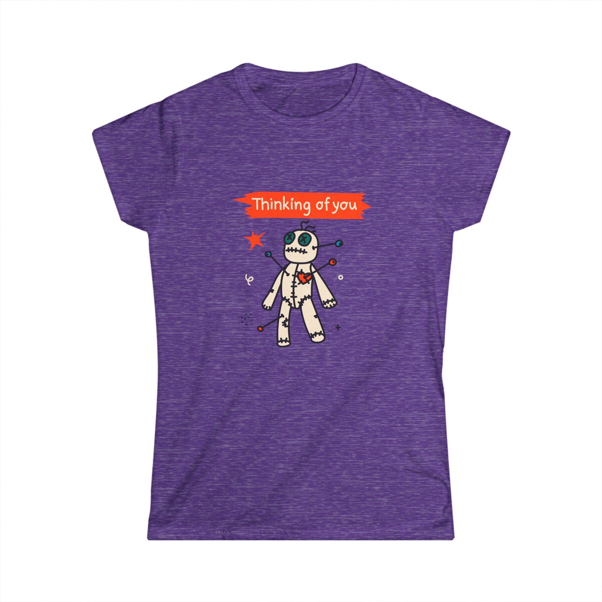 Voodoo Doll Women's Softstyle Tee - 'Thinking of You' - aMOOsing Designs