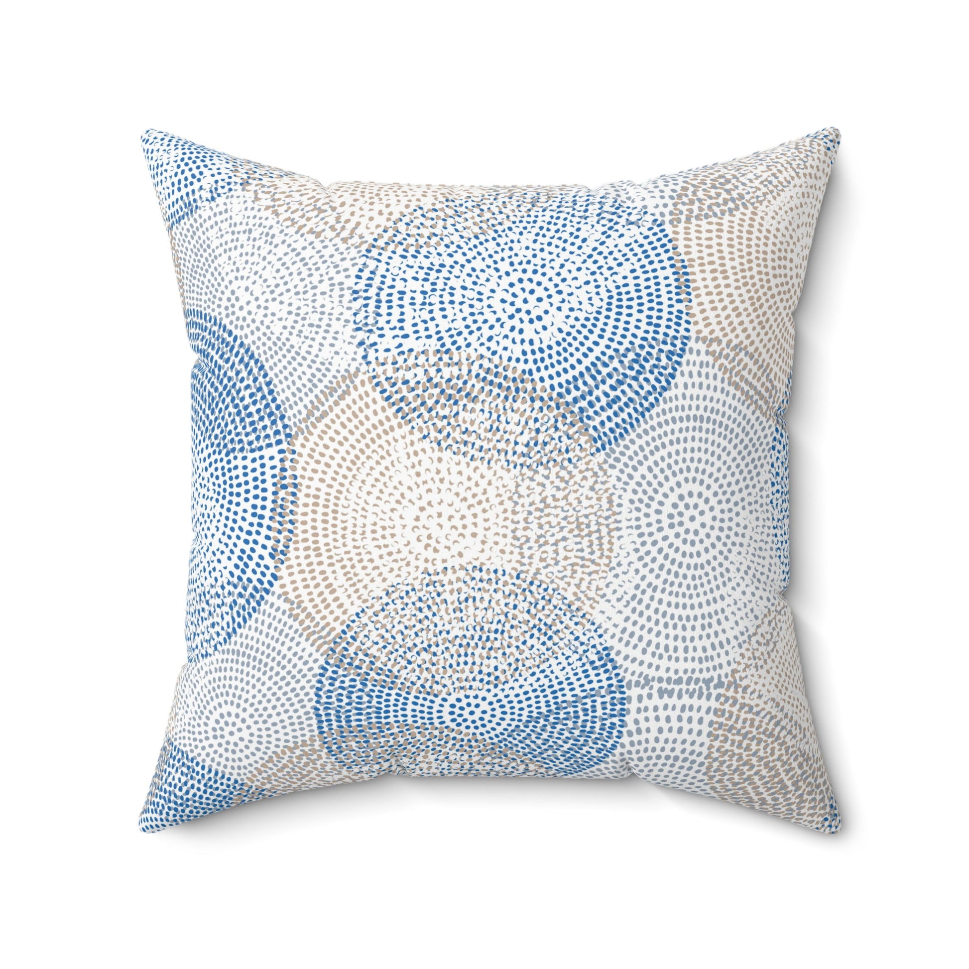 Abstract Blue Circle Pillow, Cozy Home Decor, Throw Pillow for Living Room, Bedroom Accent, Modern Cushion Cover, Unique Gift - aMOOsing Designs